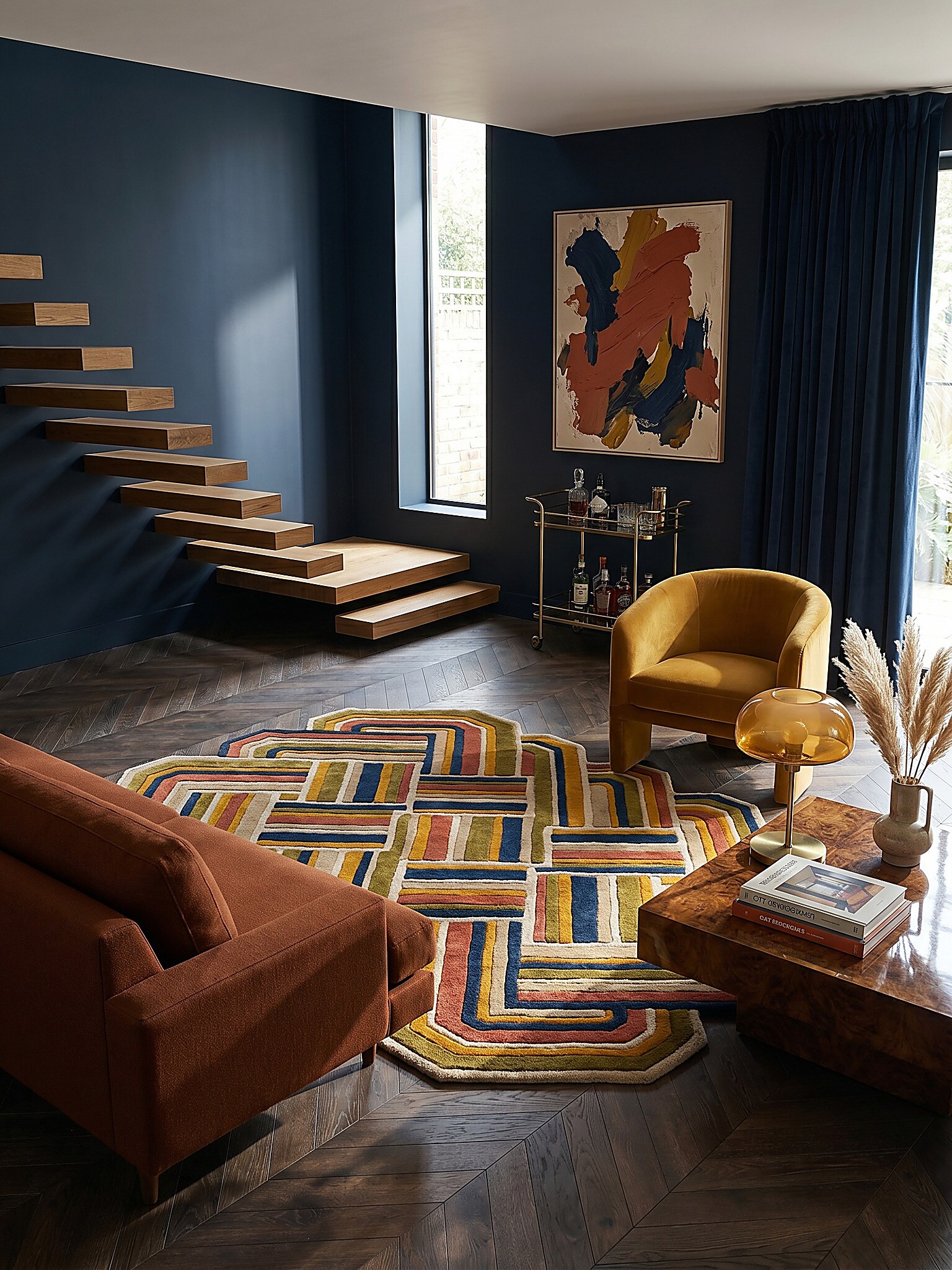 Wollteppich Hoch-Tief Terrakotta 200 x 300 cm - SOAR | Kadima Design - Bild 1