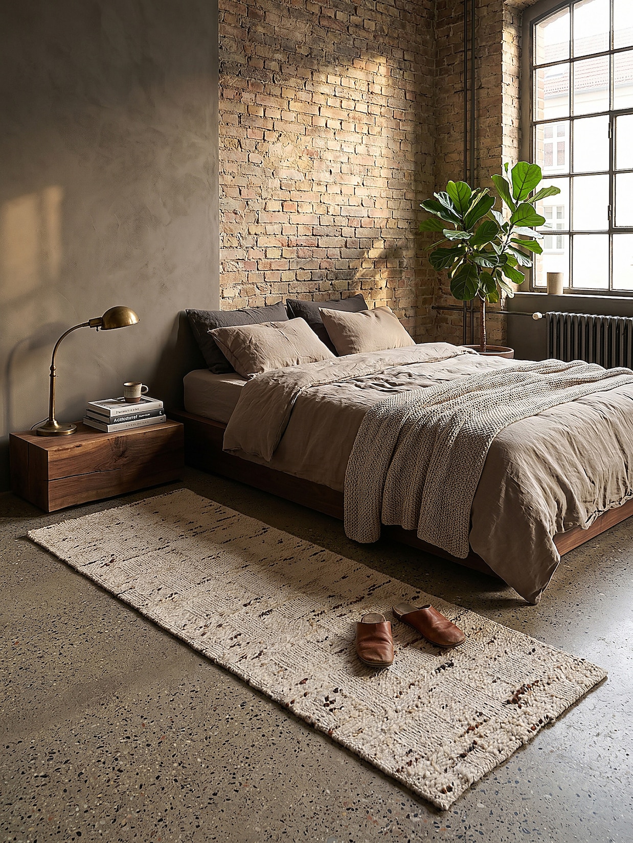 Läufer Wollmischung Natur 80 x 230 cm - ELIN Kadima Design
