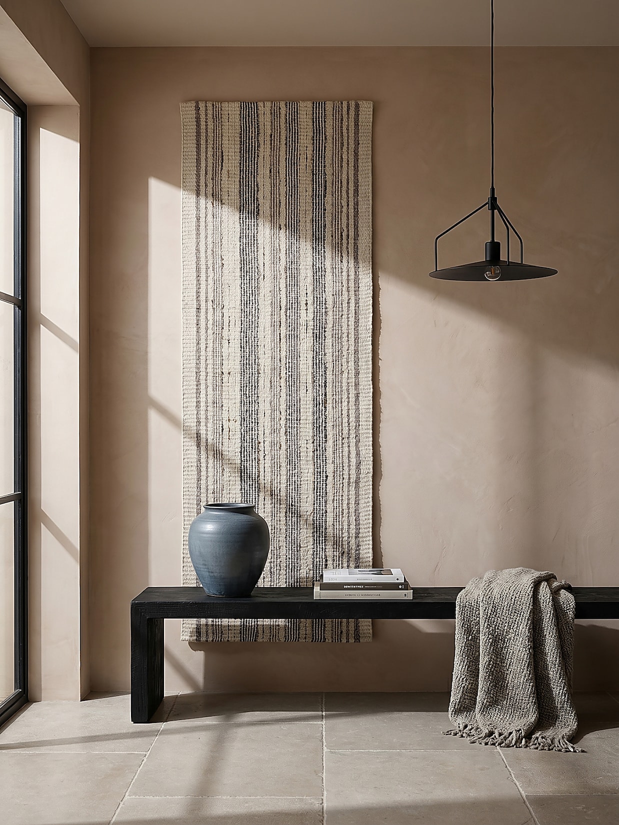 Läufer Wollmischung Natur 80 x 300 cm - HYTHE Kadima Design