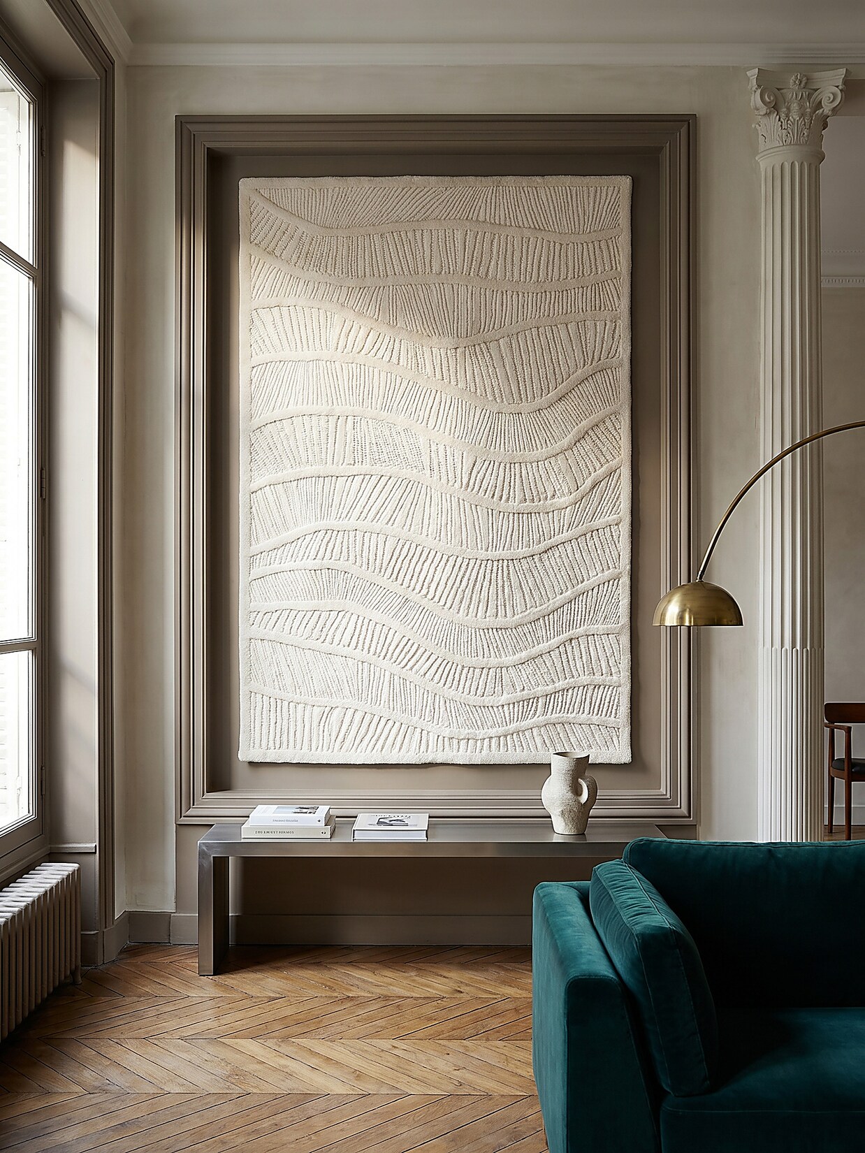 Wollteppich Hoch-Tief Weiß 200 x 290 cm - CARVE Kadima Design