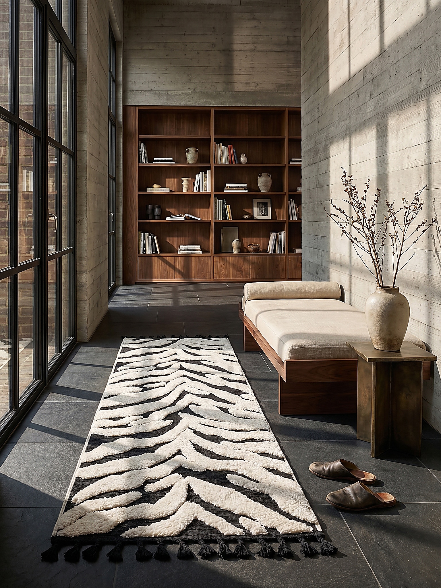L&auml;ufer Hochflor Monochrom 80 x 300 cm - MARA | Kadima Design - Bild 1