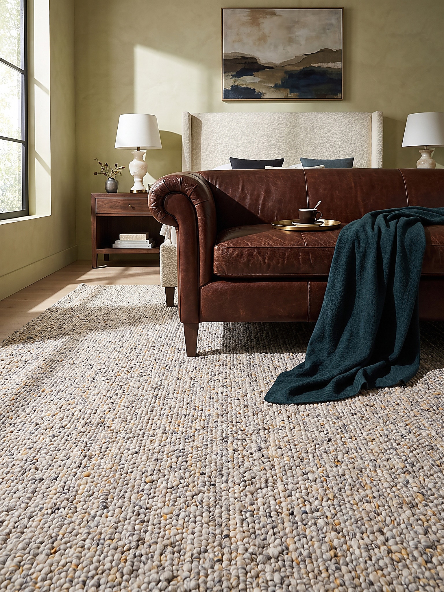 Teppich Kurzflor Gelb-Grau 200 x 290 cm - GLAVEN | Kadima Design - Bild 1