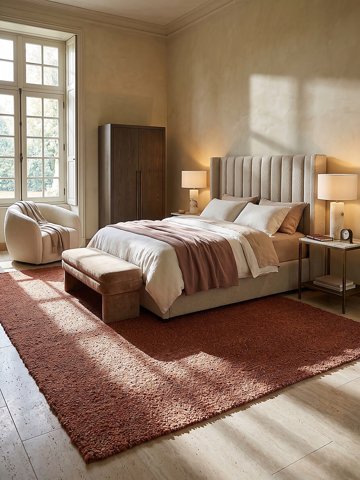 Teppich Kurzflor Terrakotta 160 x 230 cm - GLAVEN Kadima Design