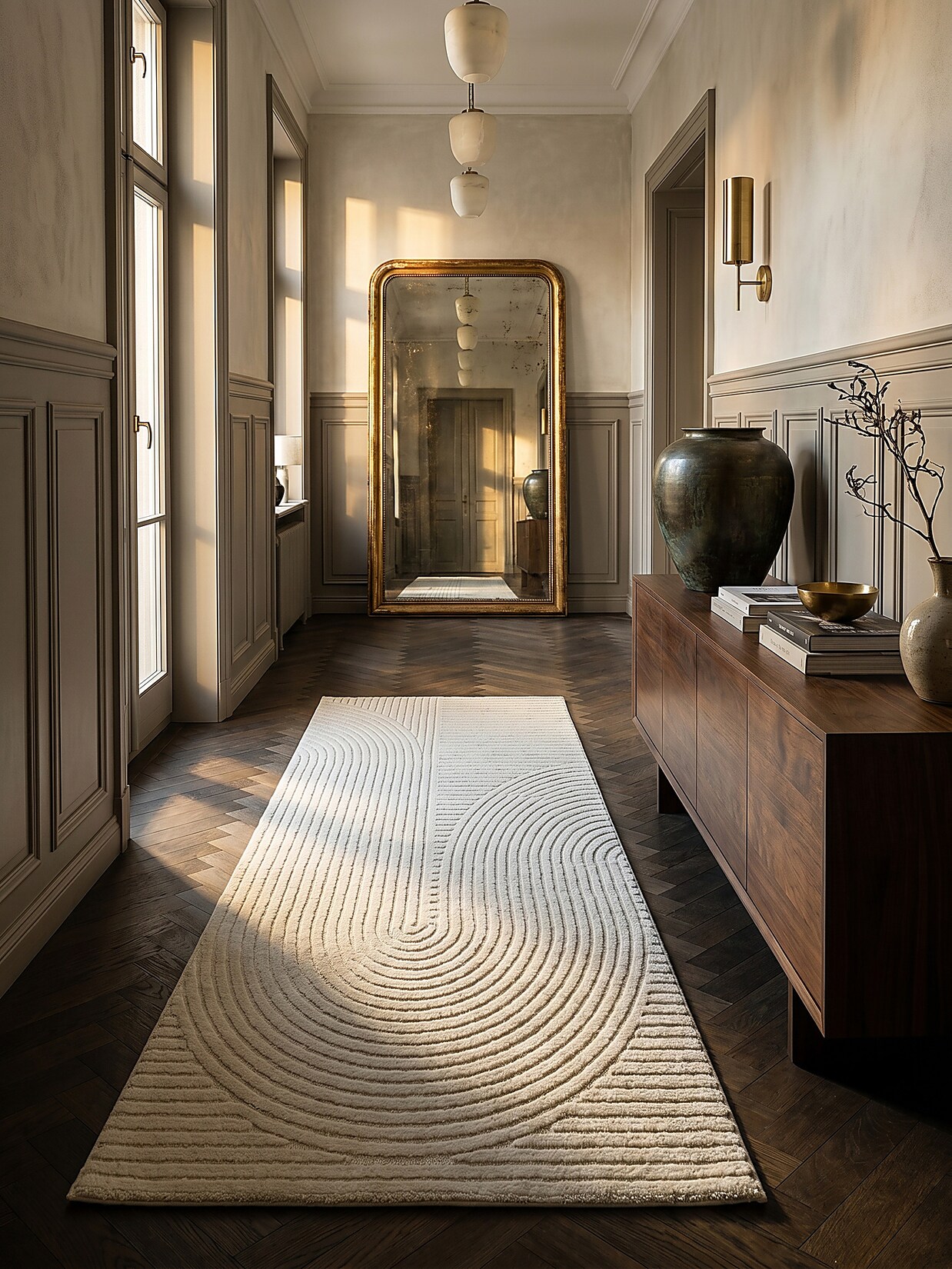 Läufer Kurzflor Creme 80x300 cm - CETINA Kadima Design