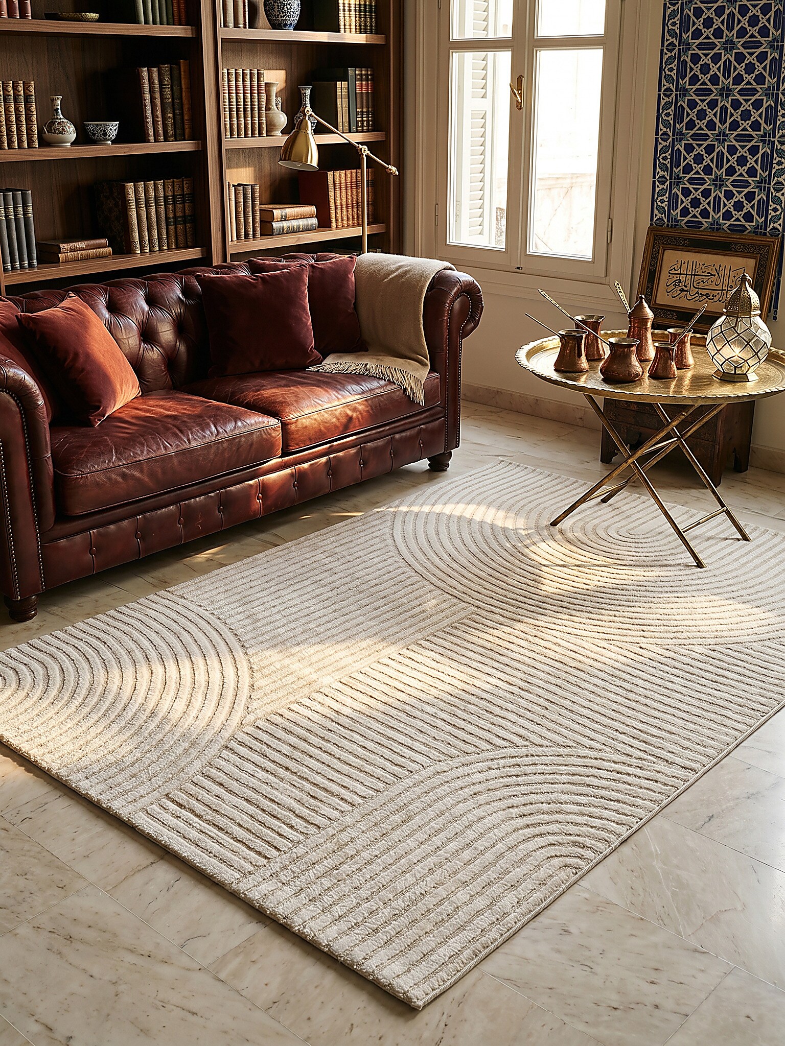 Teppich Kurzflor Creme 240x340 cm - CETINA | Kadima Design - Bild 1