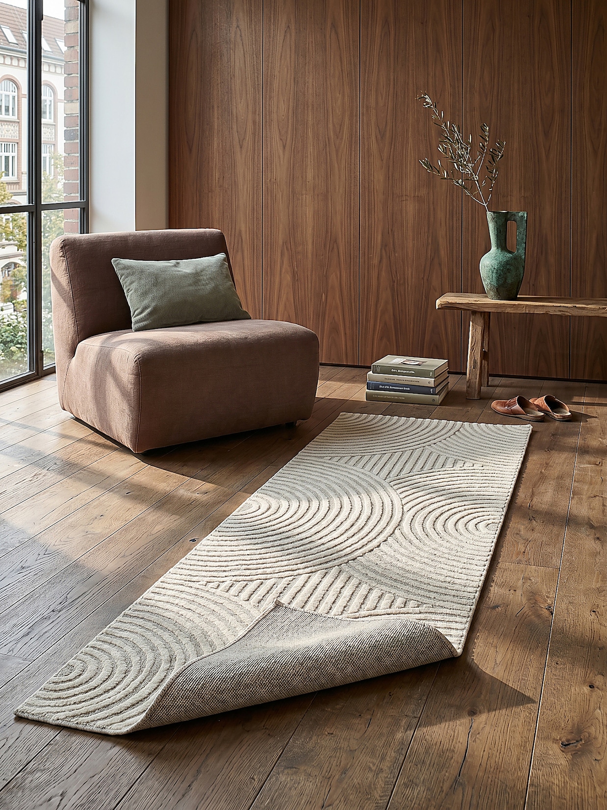 Outdoor-Läufer Niederflor Creme 80x150 cm - MEZEN Kadima Design