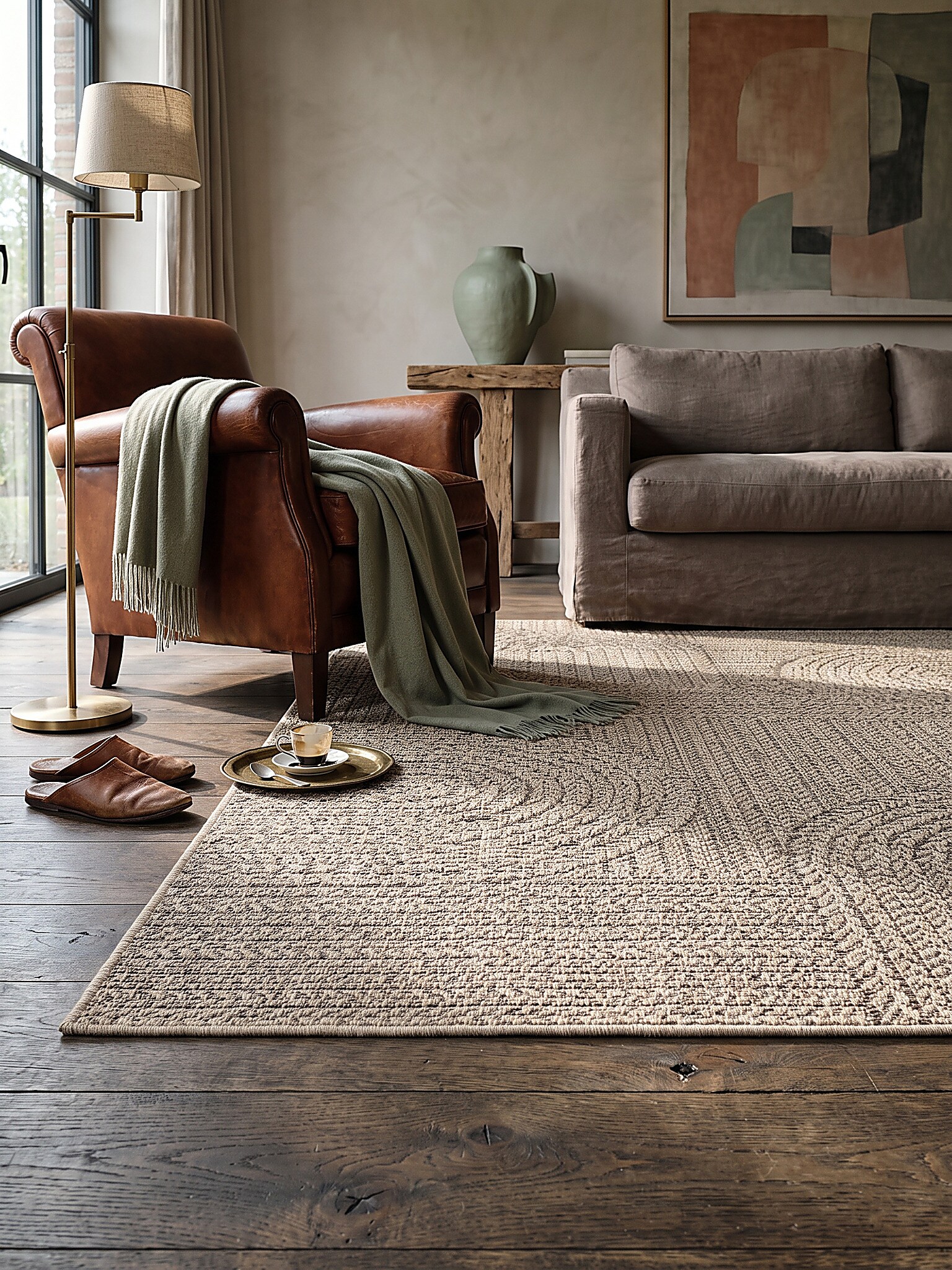 Flachgewebe-Teppich Polypropylen Natur 200x290 cm - CORDEV | Kadima - Bild 1