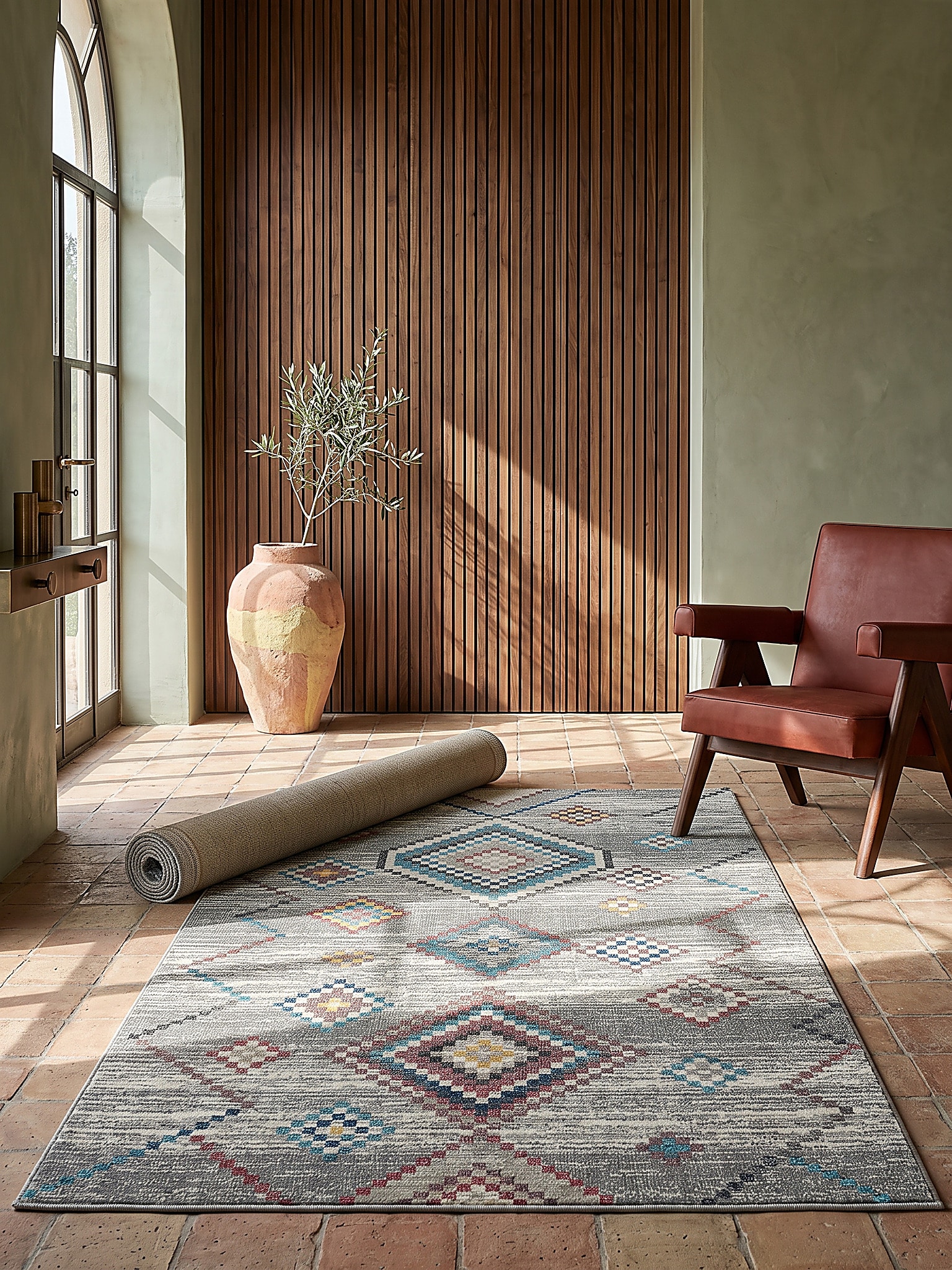 Outdoor-L&auml;ufer Niederflor Creme 80x300 cm - LIMMAT | Kadima Design - Bild 1