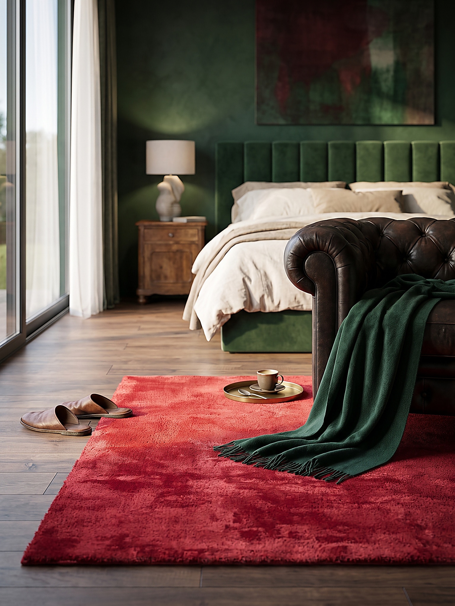 Teppich Hochflor Rot 120x160 cm - ALDAN | Kadima Design - Bild 1