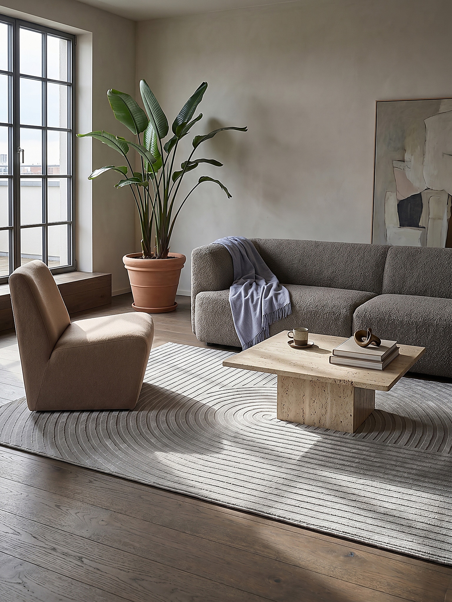 Teppich Kurzflor Grau 200x290 cm - ERESMA | Kadima Design - Bild 1