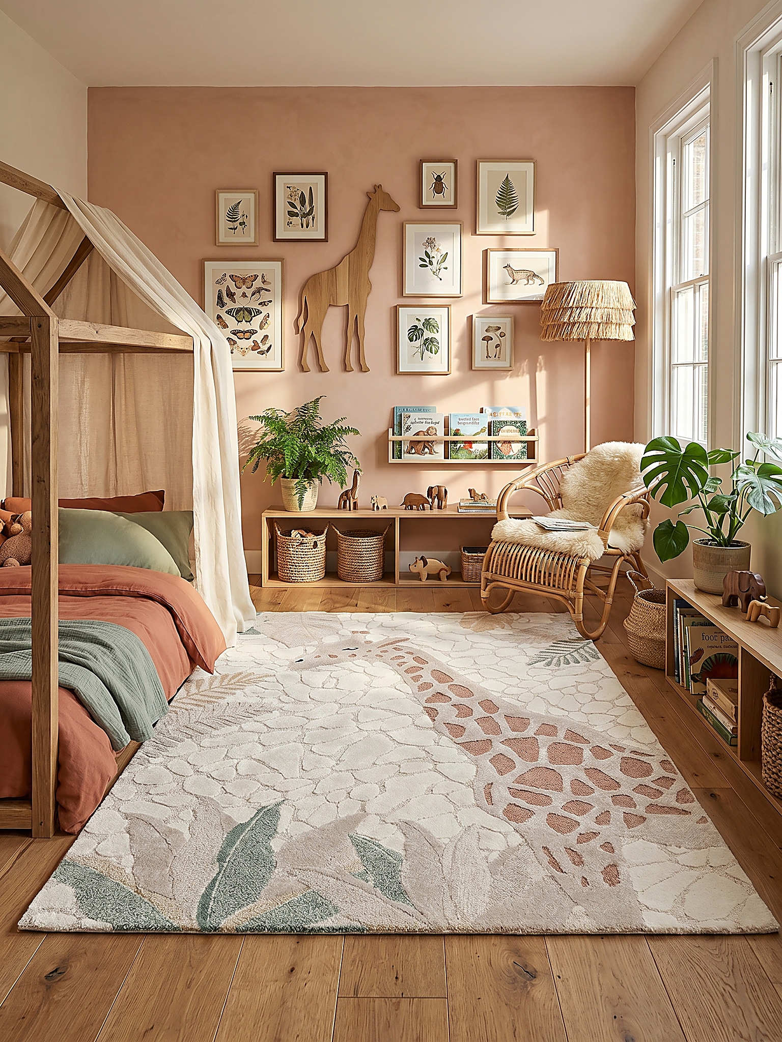 Kinderteppich Kurzflor Creme 140x200 cm - VELT | Kadima Design - Bild 1