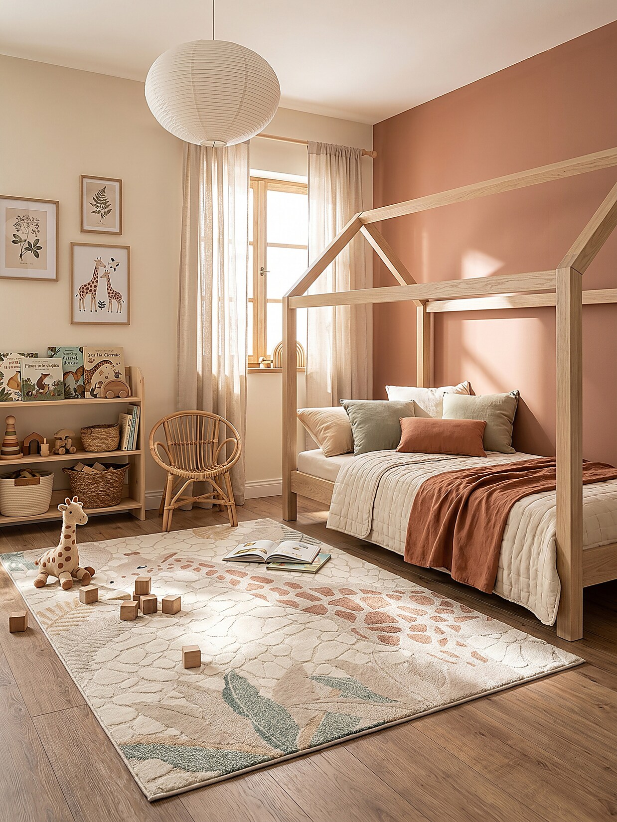Kinderteppich Kurzflor Creme 80x150 cm - VELT Kadima Design