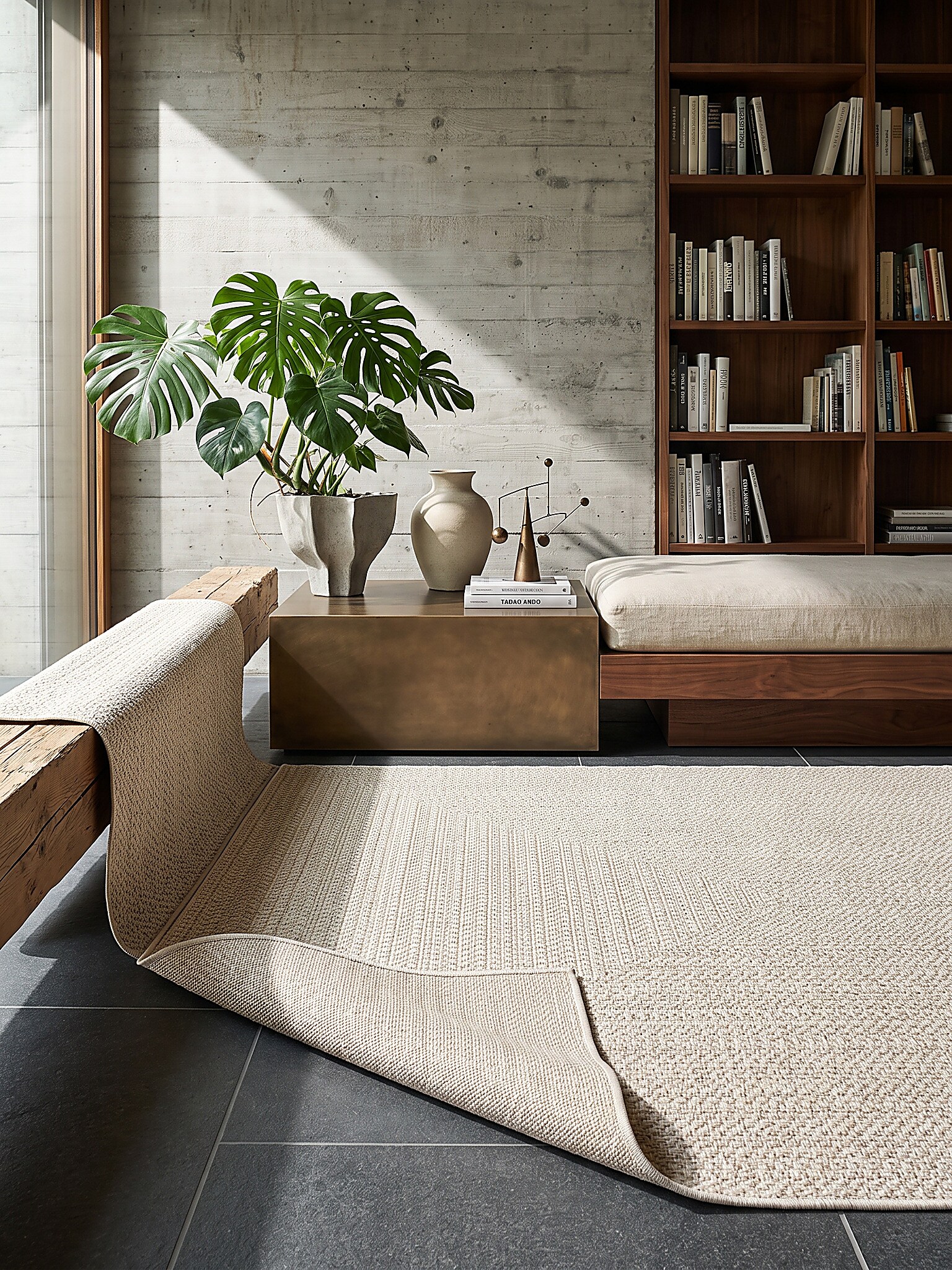 Flachgewebe-Teppich Polypropylen Creme 240x340 cm - CORDEV | Kadima - Bild 1
