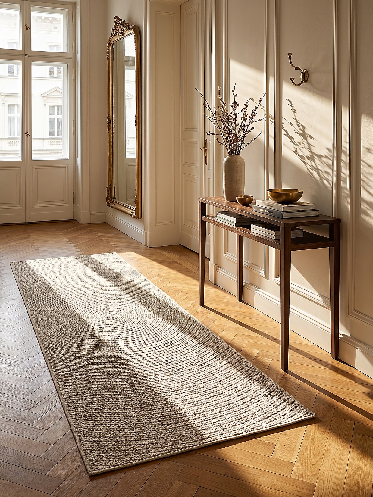 Läufer Flachgewebe Creme 80x150 cm - CORDEV Kadima Design