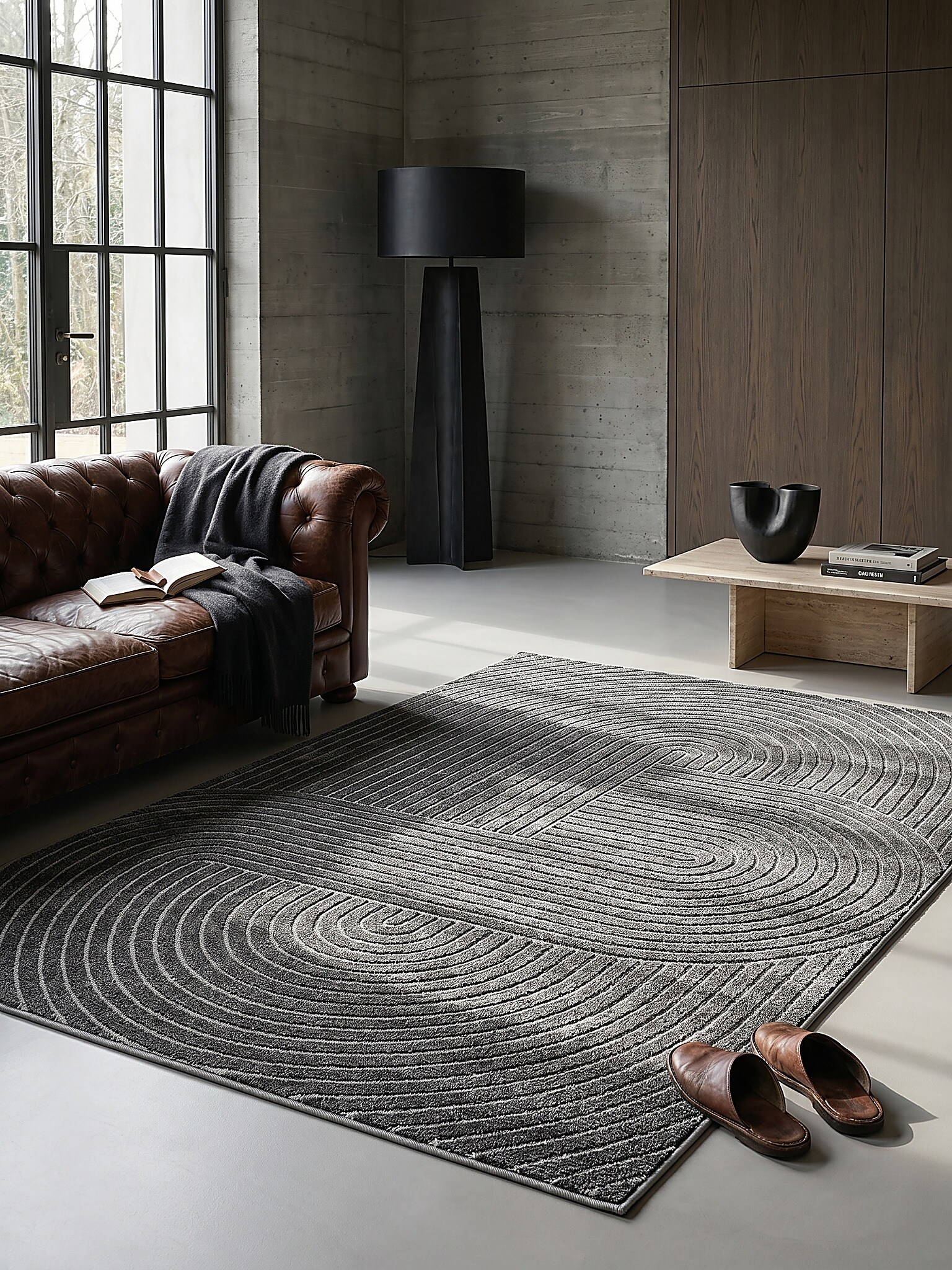 Outdoor-Teppich Niederflor Anthrazit 200x280 cm - MEZEN | Kadima - Bild 1