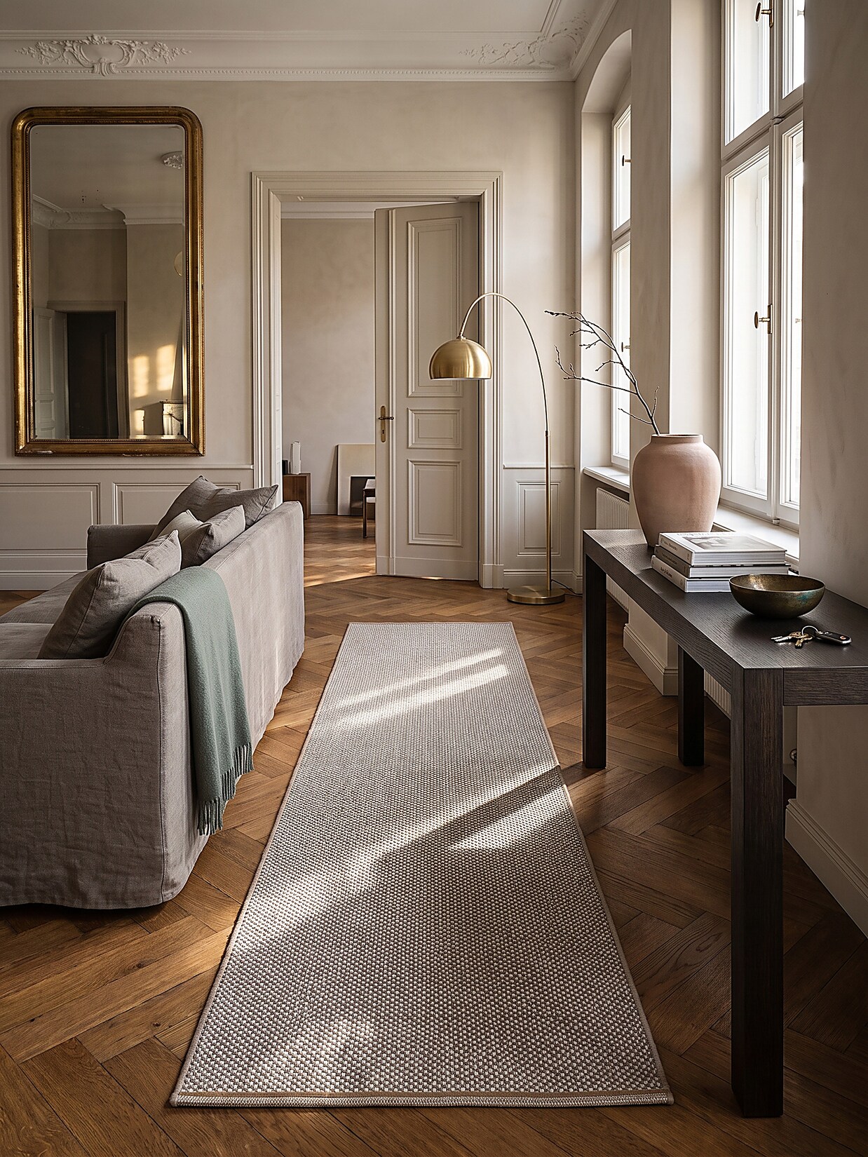 Läufer Kurzflor Beige 80x150 cm - STURA Kadima Design