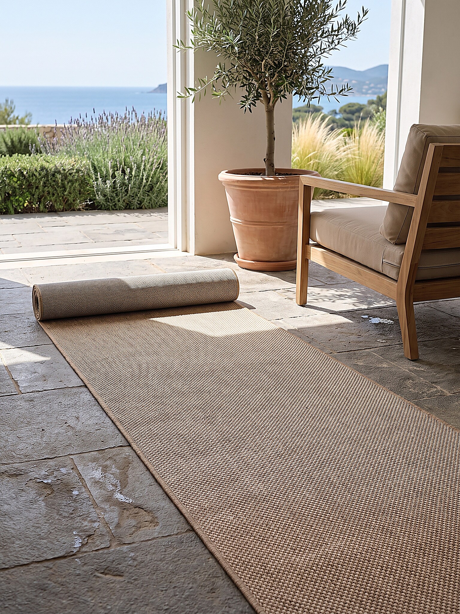 L&auml;ufer Flachgewebe Natur 80x150 cm - BORNO | Kadima Design - Bild 1
