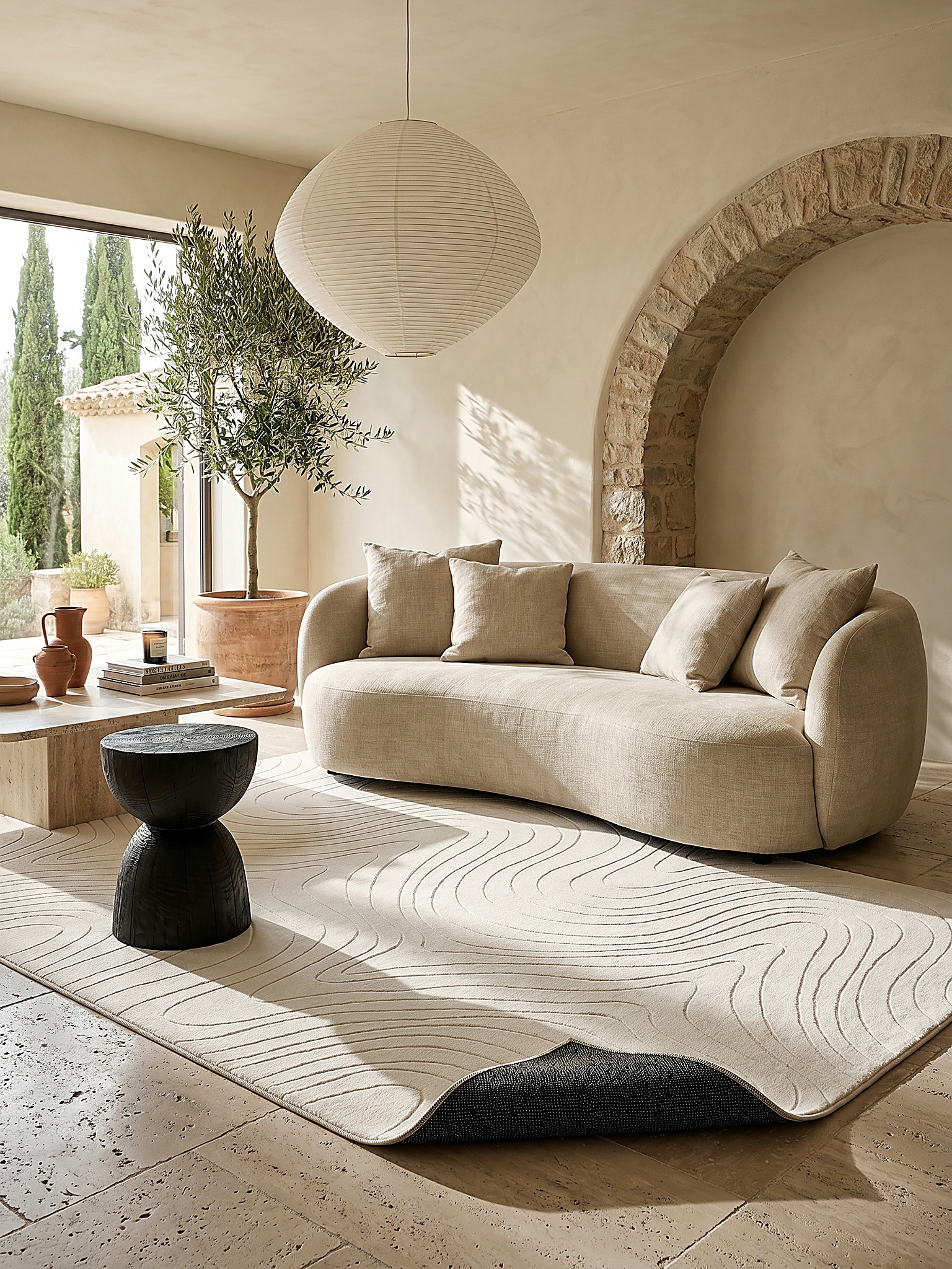 Teppich Kurzflor Creme 200x280 cm - DALAR | Kadima Design - Bild 1