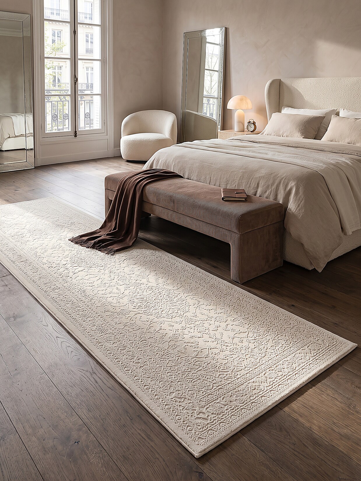 Läufer Waschbar Creme 80x150 cm - KASOS Kadima Design