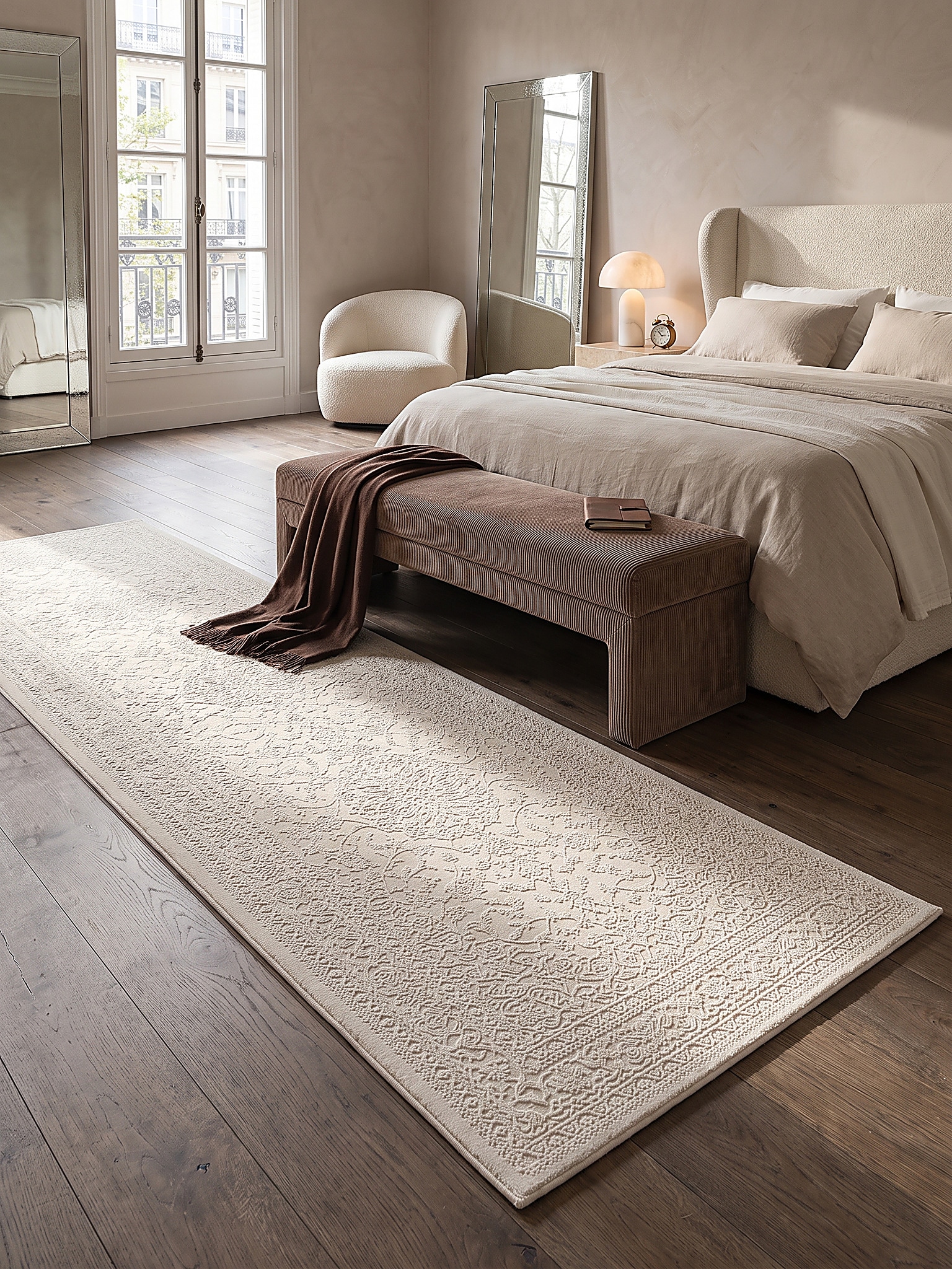L&auml;ufer Waschbar Creme 80x300 cm - KASOS | Kadima Design - Bild 1