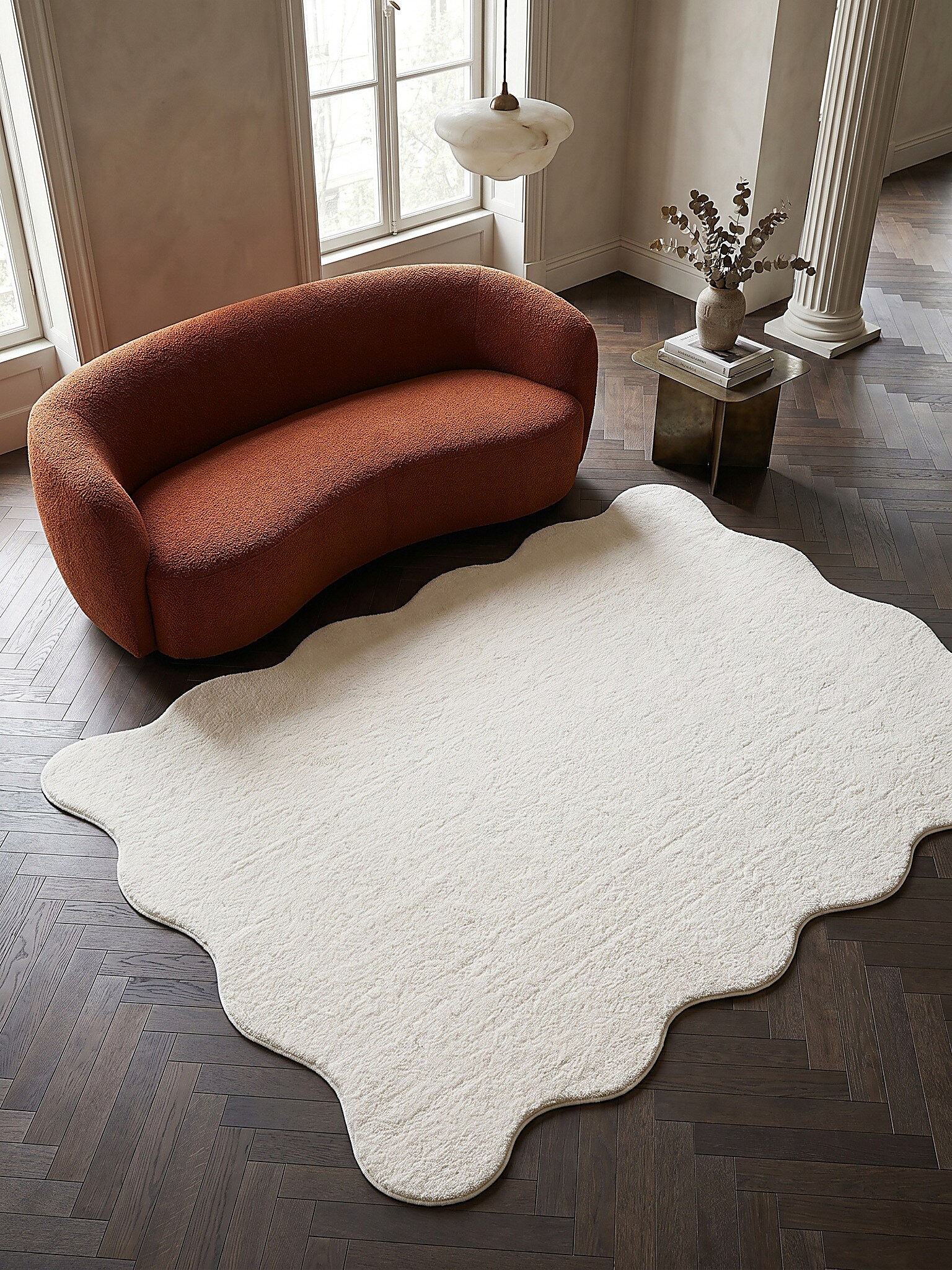 Teppich Hochflor Creme 120x160 cm - TIRSO | Kadima Design - Bild 1