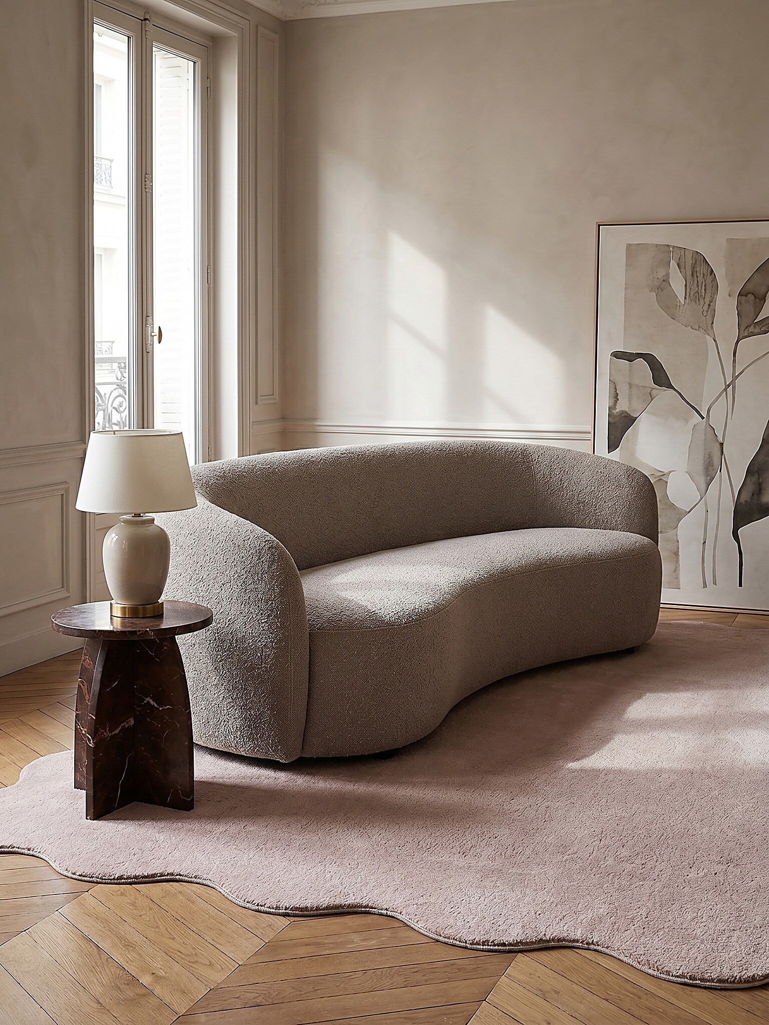 Teppich Hochflor Puderrosa 160x220 cm - TIRSO | Kadima Design - Bild 1