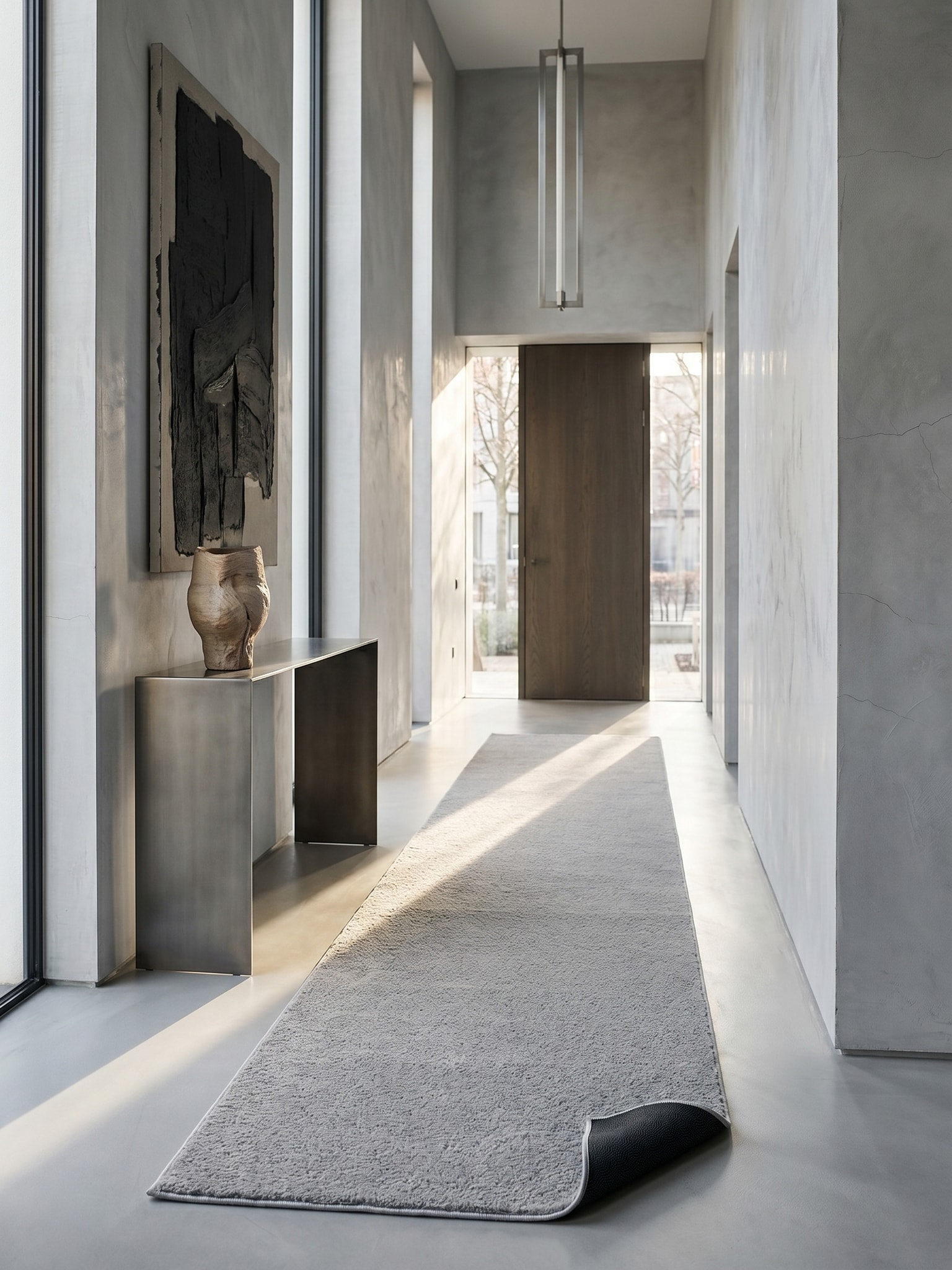 L&auml;ufer Kurzflor Grau 80x300 cm - RUTOR | Kadima Design - Bild 1