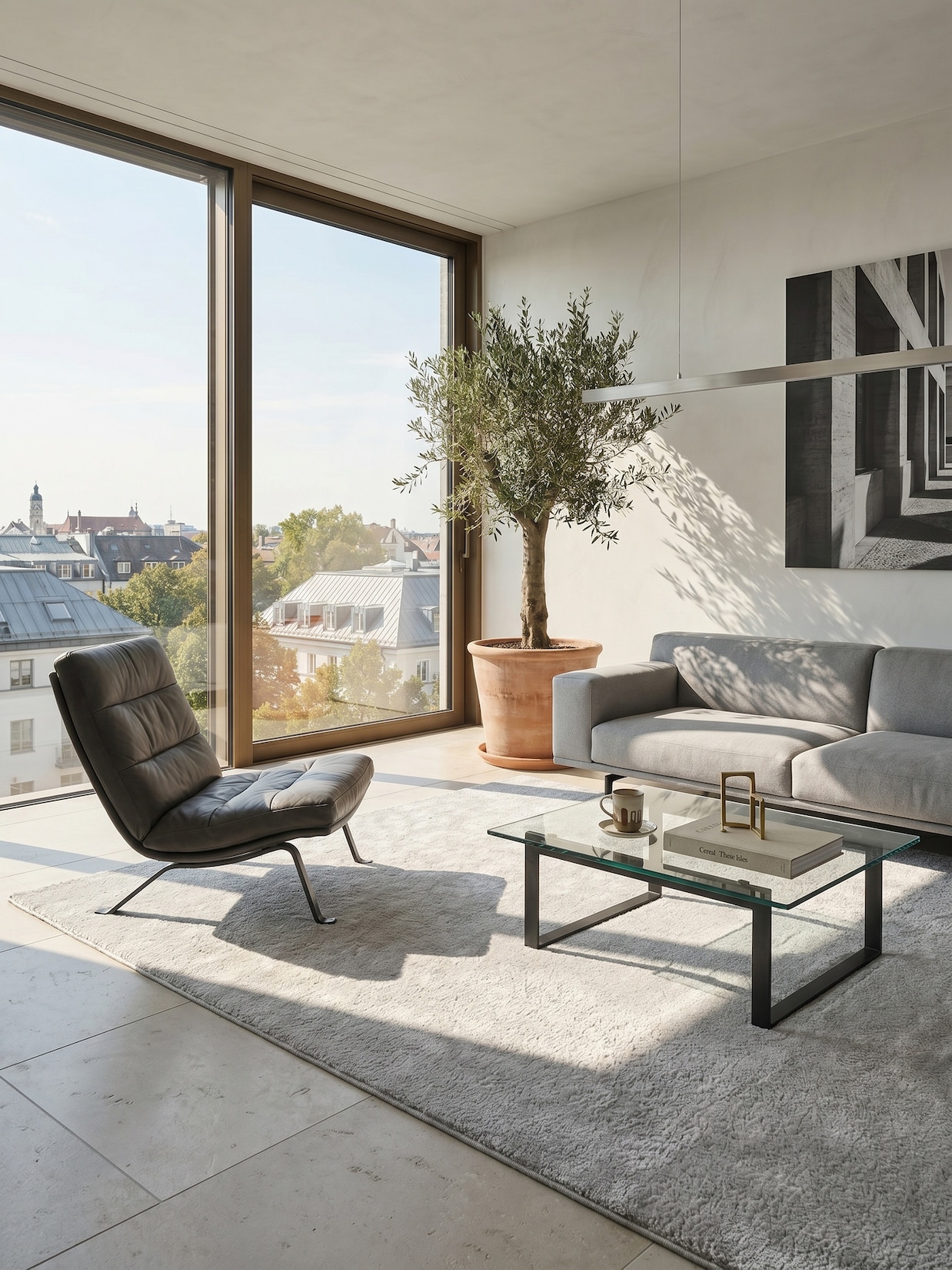 Teppich Kurzflor Grau 120x160 cm - RUTOR Kadima Design