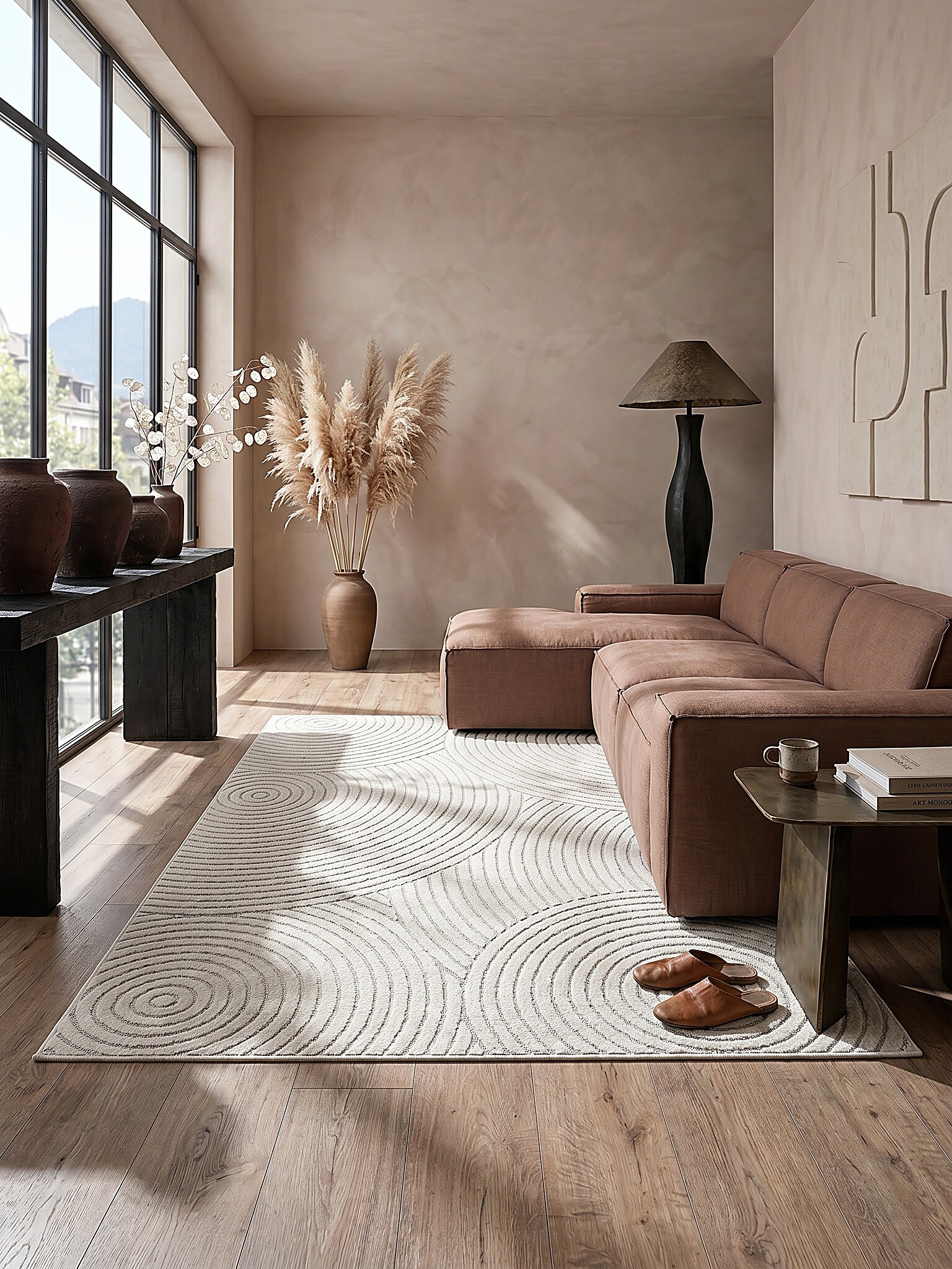 Outdoor-Teppich Niederflor Creme 120x160 cm - MEZEN | Kadima Design - Bild 1