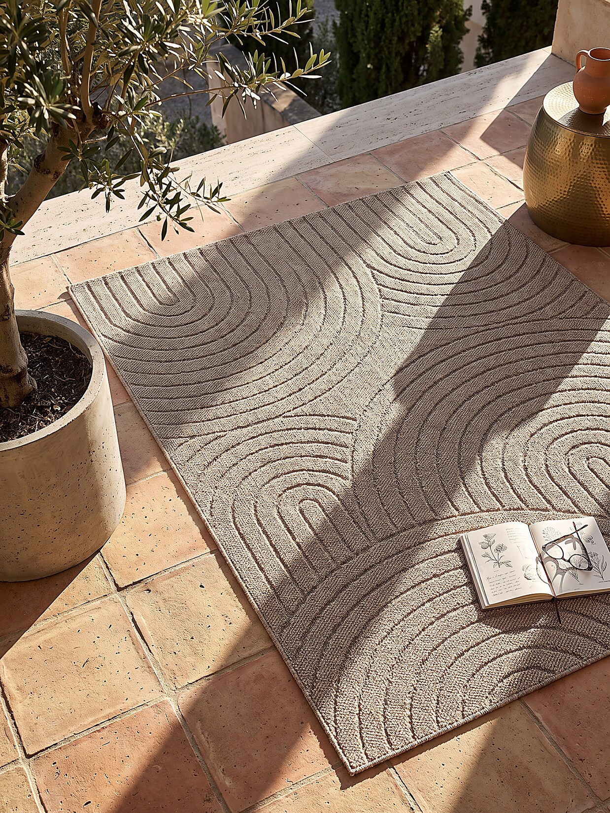 Flachgewebe-Teppich Polypropylen Natur 200x280 cm - TOCE Kadima