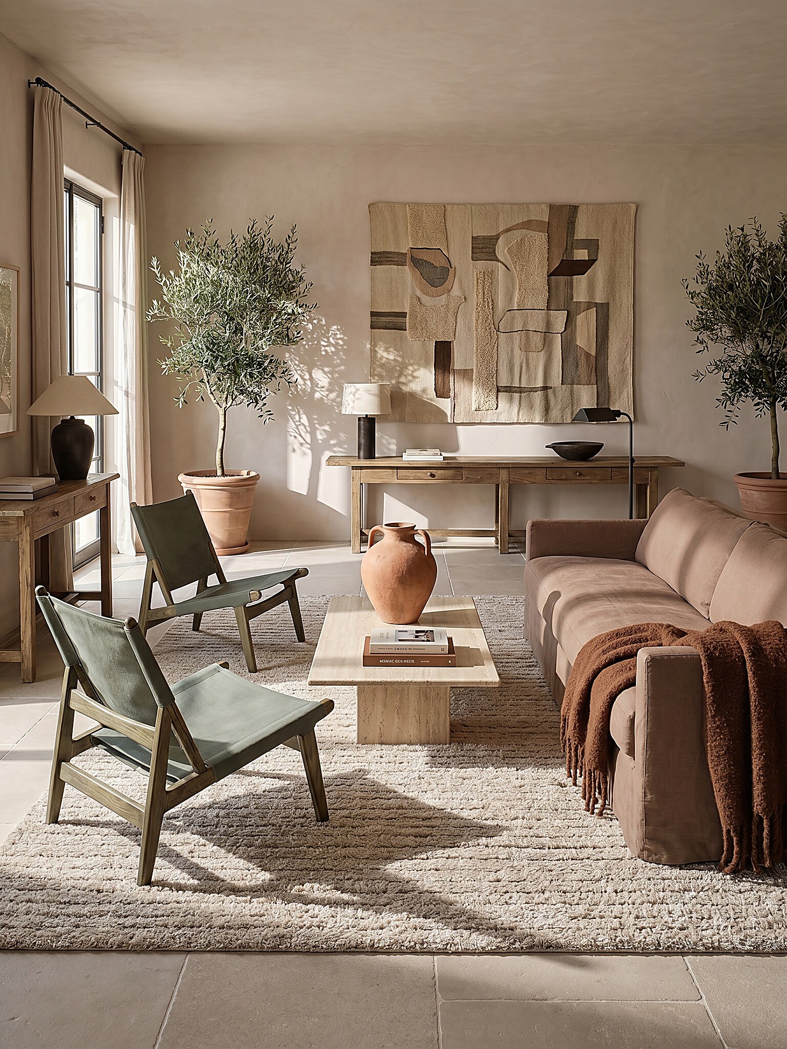 Shaggy-Teppich Polypropylen Beige 120x170 cm - ATRIO | Kadima Design - Bild 1