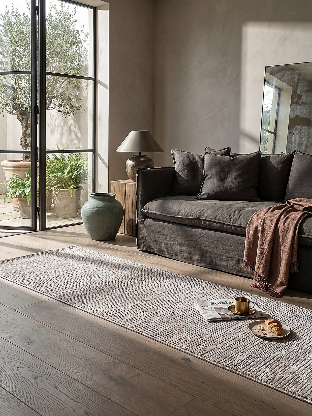 Läufer Waschbar Beige 80x300 cm - KASOS Kadima Design