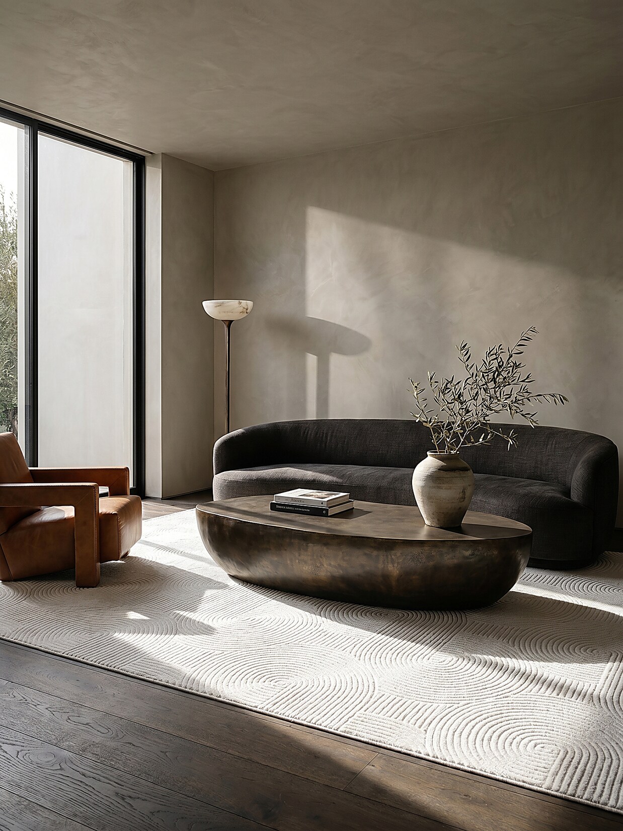 Teppich Kurzflor Weiß 240x340 cm - DALAR Kadima Design