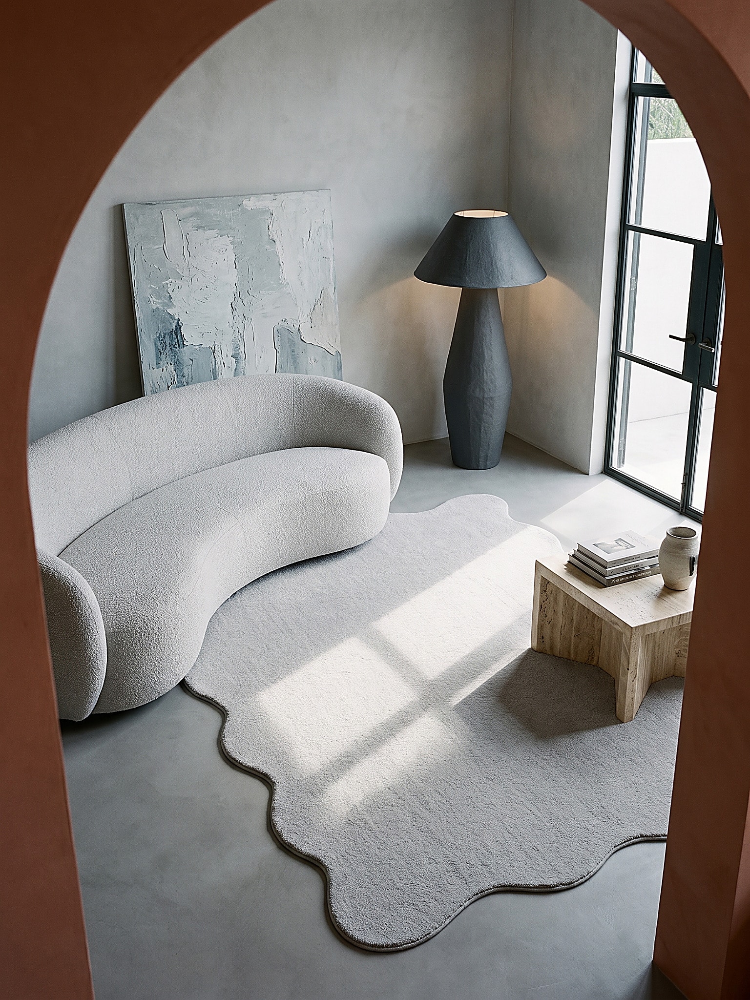 Teppich Hochflor Grau 140x200 cm - TIRSO | Kadima Design - Bild 1