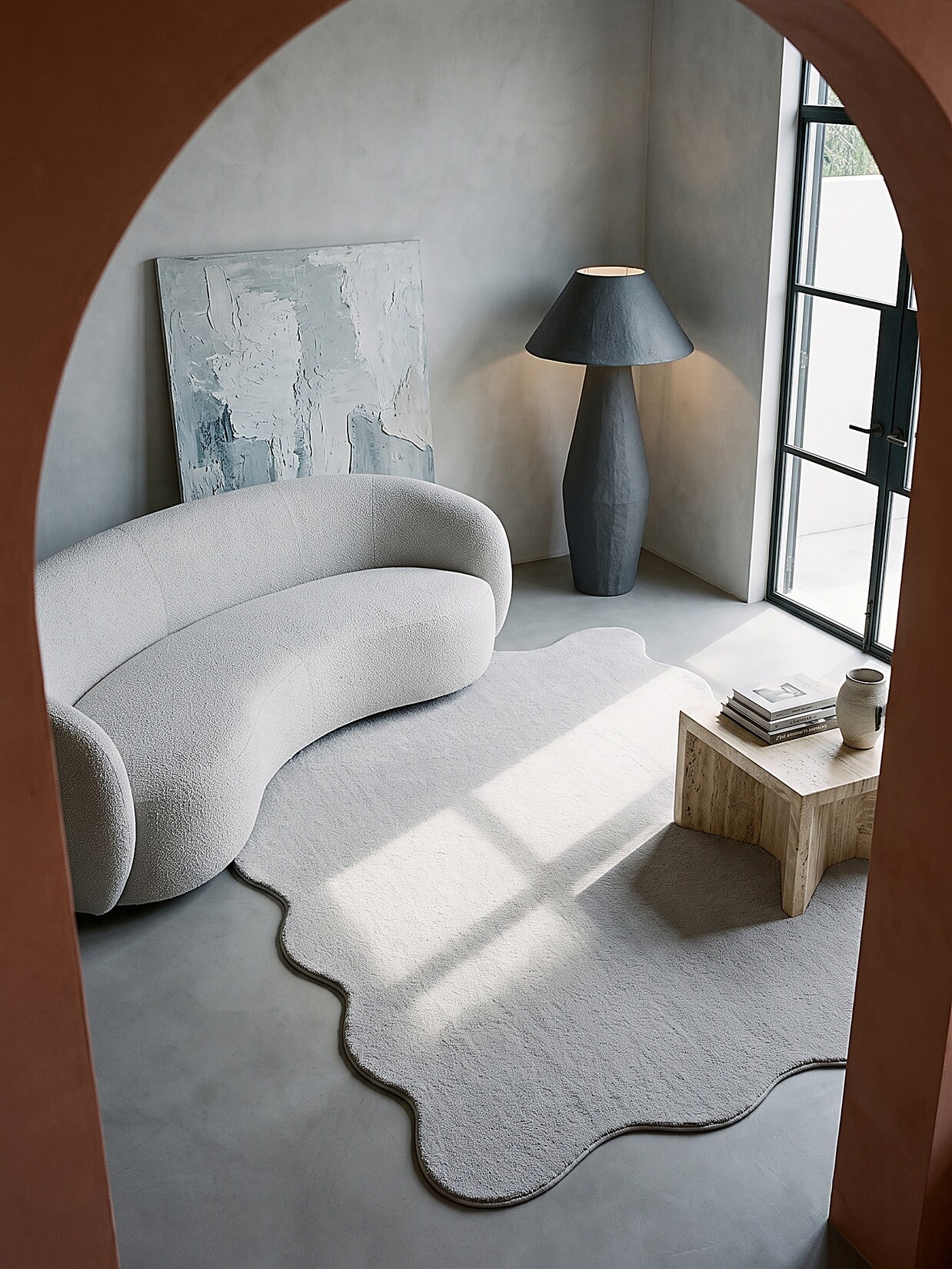 Teppich Hochflor Grau 140x200 cm - TIRSO Kadima Design