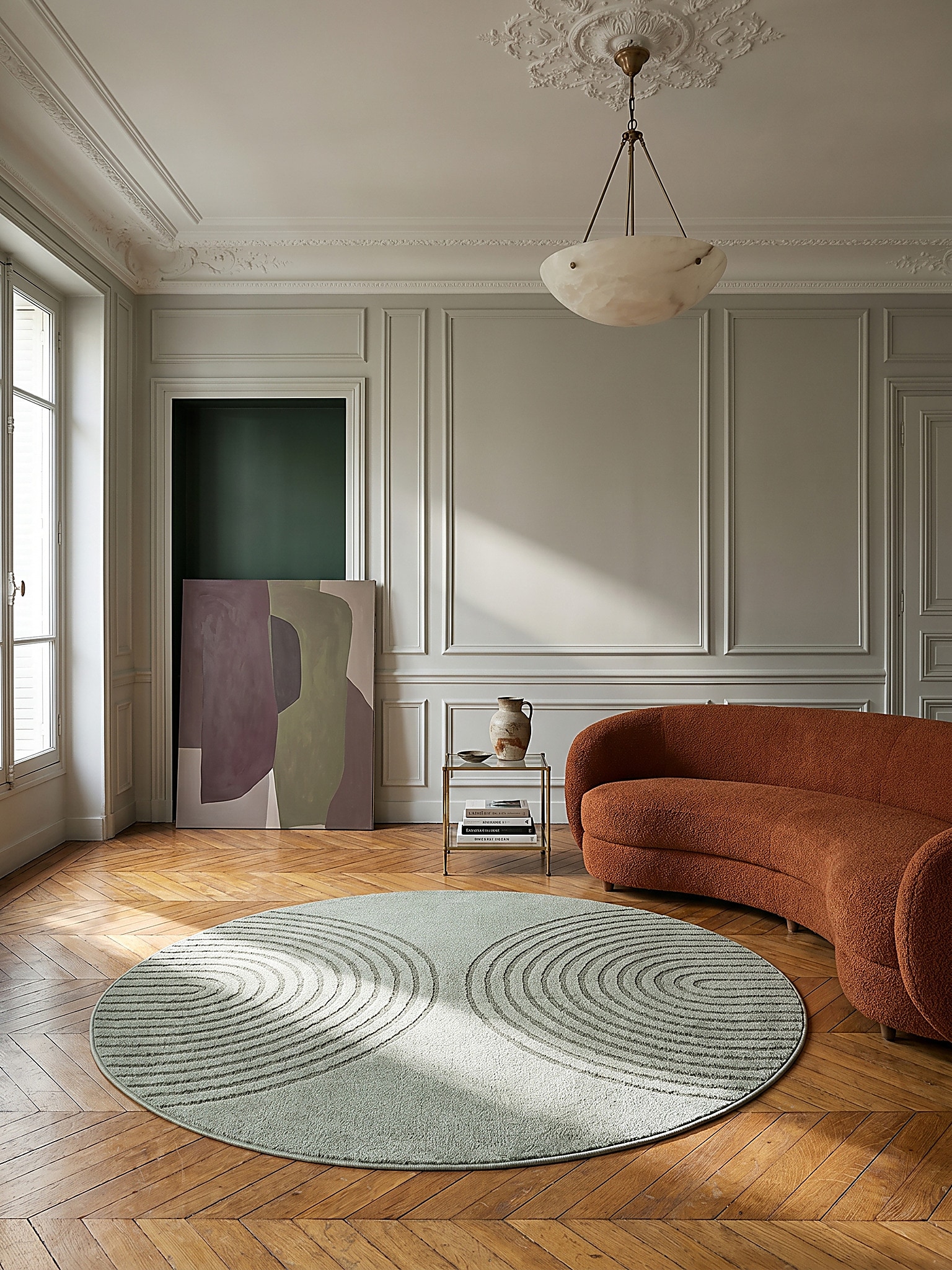 Teppich Kurzflor Gr&uuml;n 120x120 cm - MUOTA | Kadima Design - Bild 1