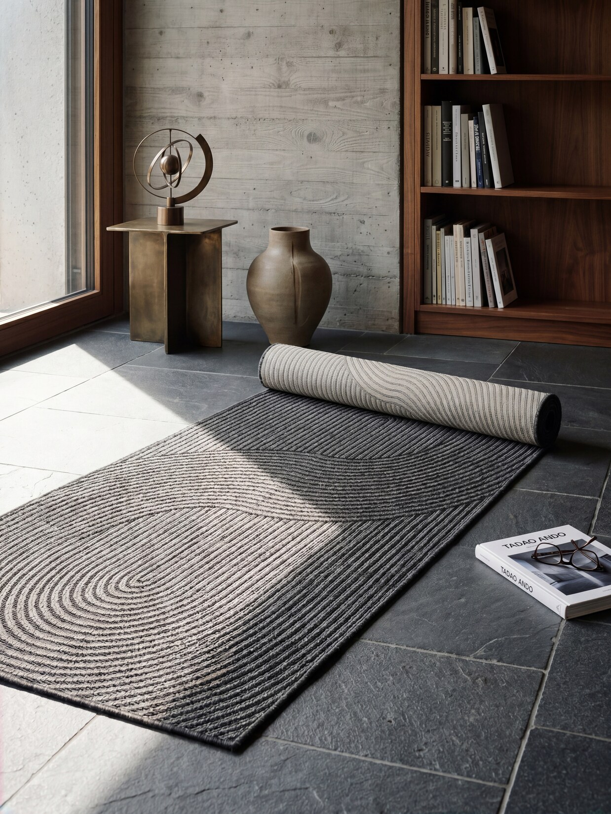Läufer Flachgewebe Anthrazit 80x200 cm - BORNO Kadima Design