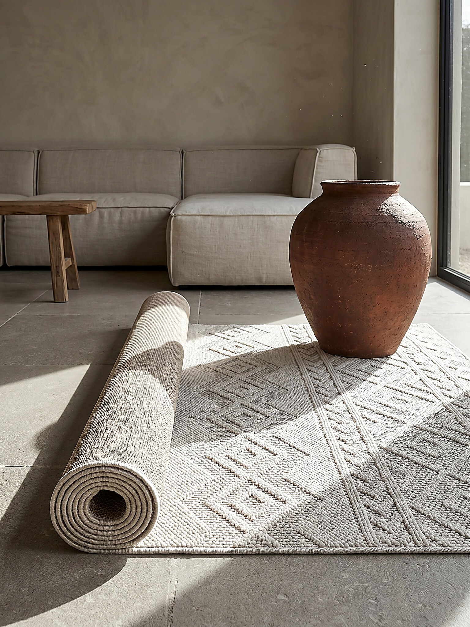 L&auml;ufer Kurzflor Creme 80x250 cm - STURA | Kadima Design - Bild 1
