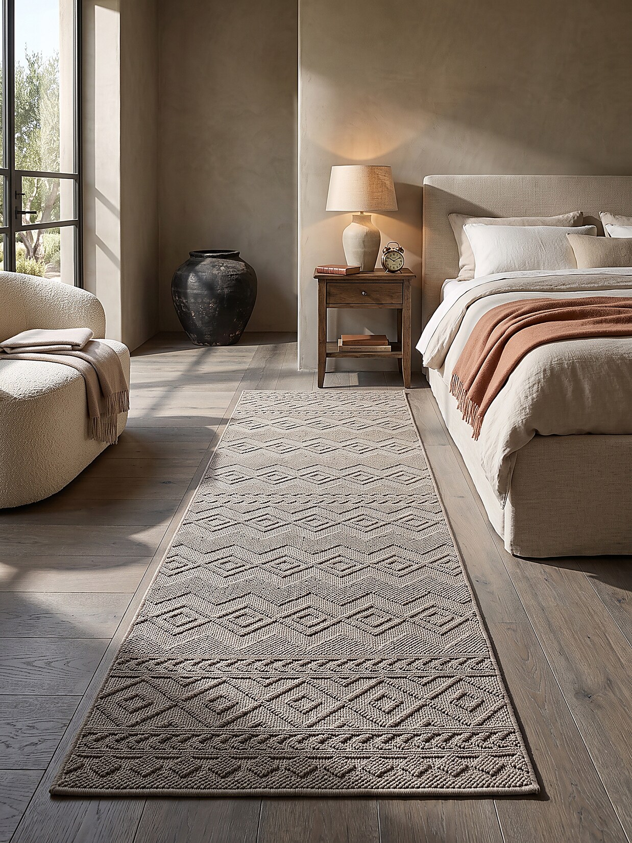 Läufer Kurzflor Beige 80x250 cm - STURA Kadima Design