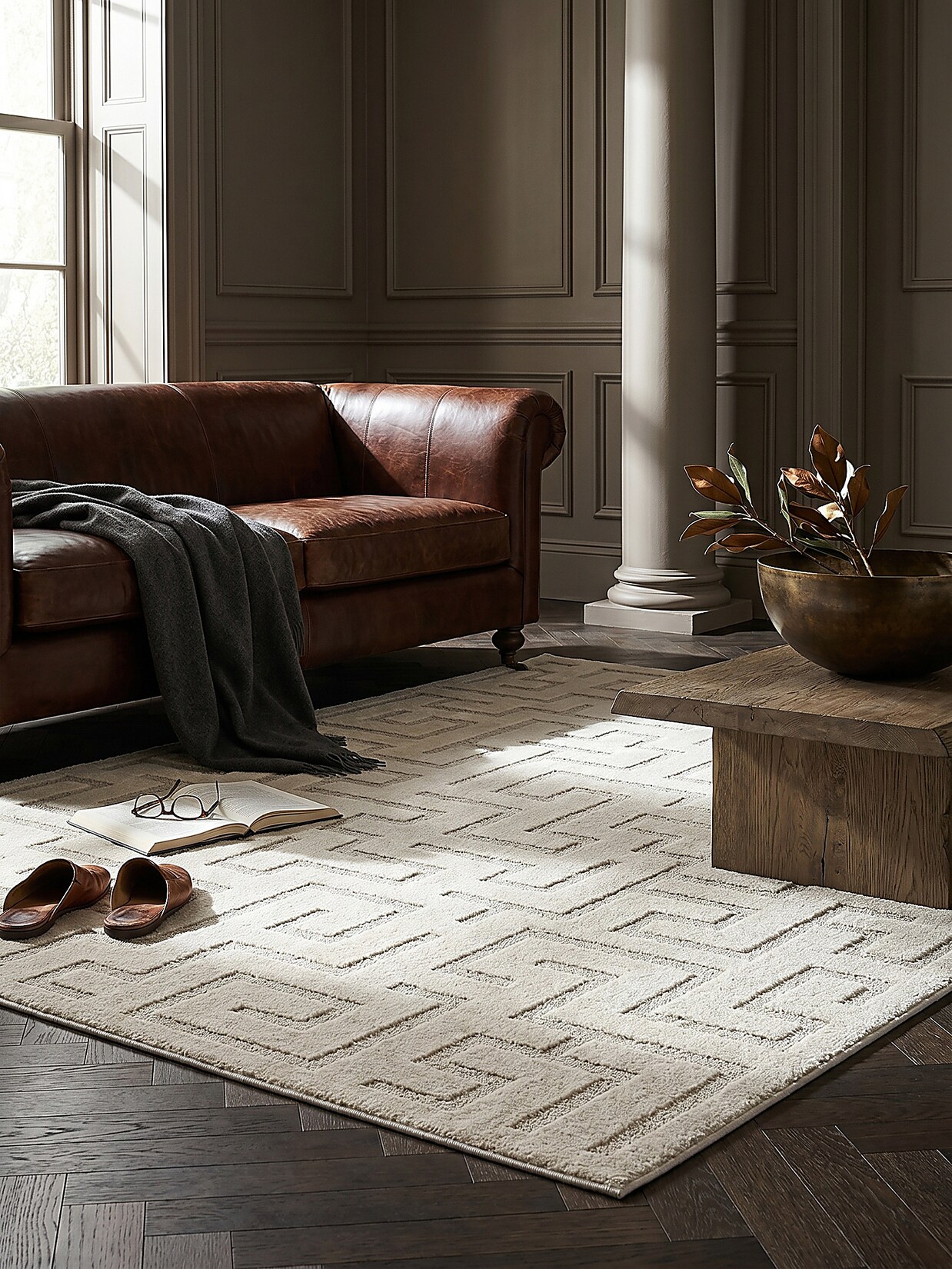 Teppich Kurzflor Creme 120x160 cm - MUOTA Kadima Design