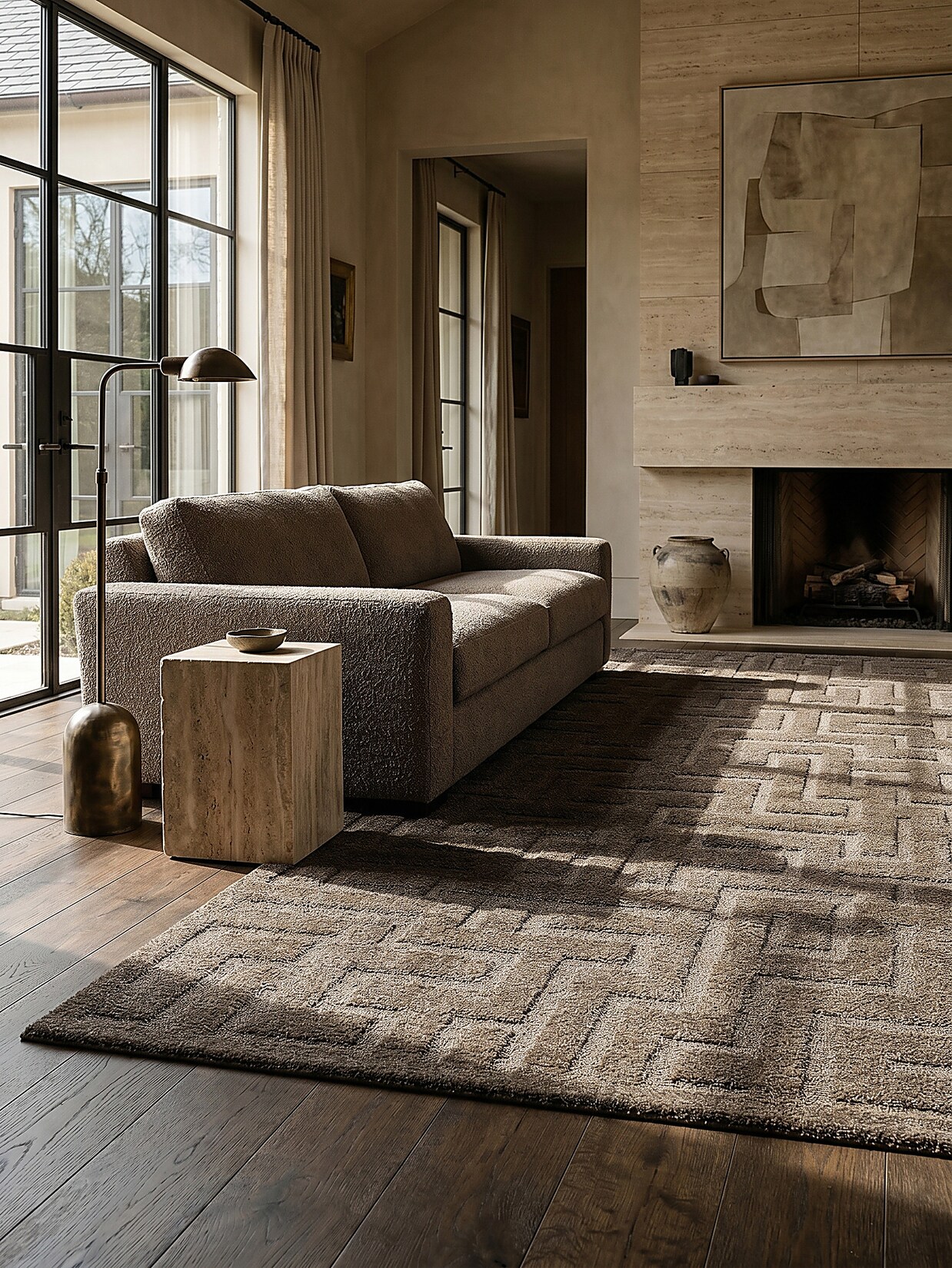 Teppich Kurzflor Braun 140x200 cm - MUOTA Kadima Design