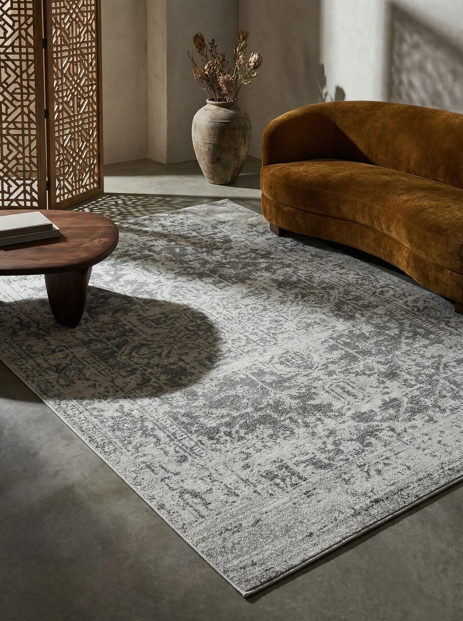Teppich LODI-Lambro, im Vintage-Stil, Silbergrau, 160 x 230 cm - Bild 1