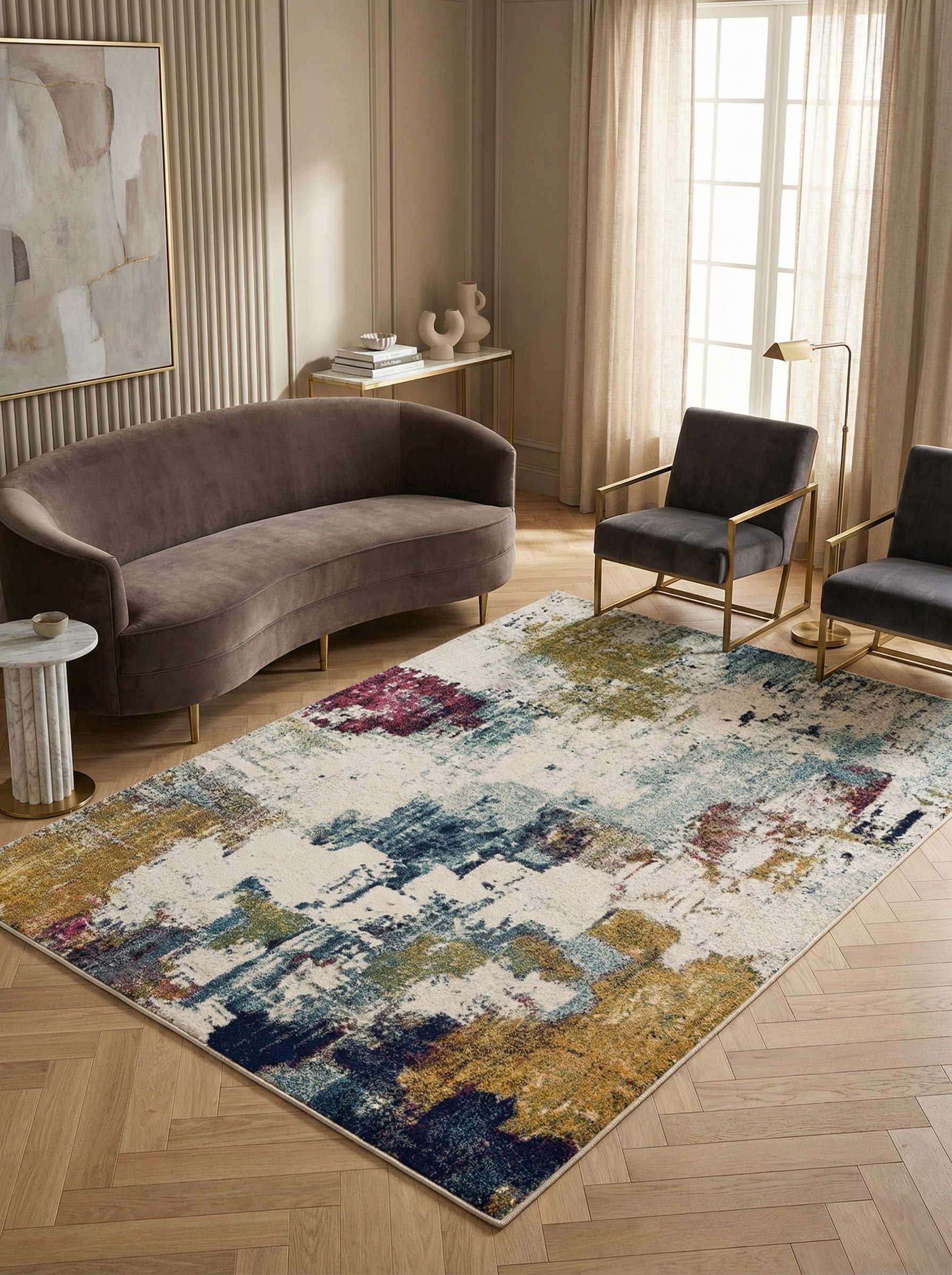 Teppich LODI-Padana, abstrakt, Bunt, 200 x 290 cm - Bild 1