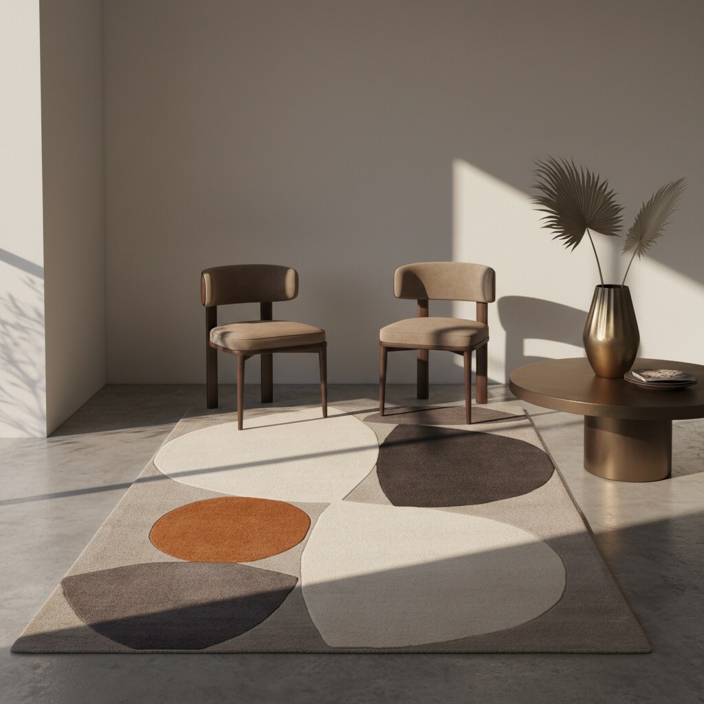Wollteppich ELAN-Mouzon, geometrisch-abstrakt, Silbergrau, 120 x 170 cm - Bild 1