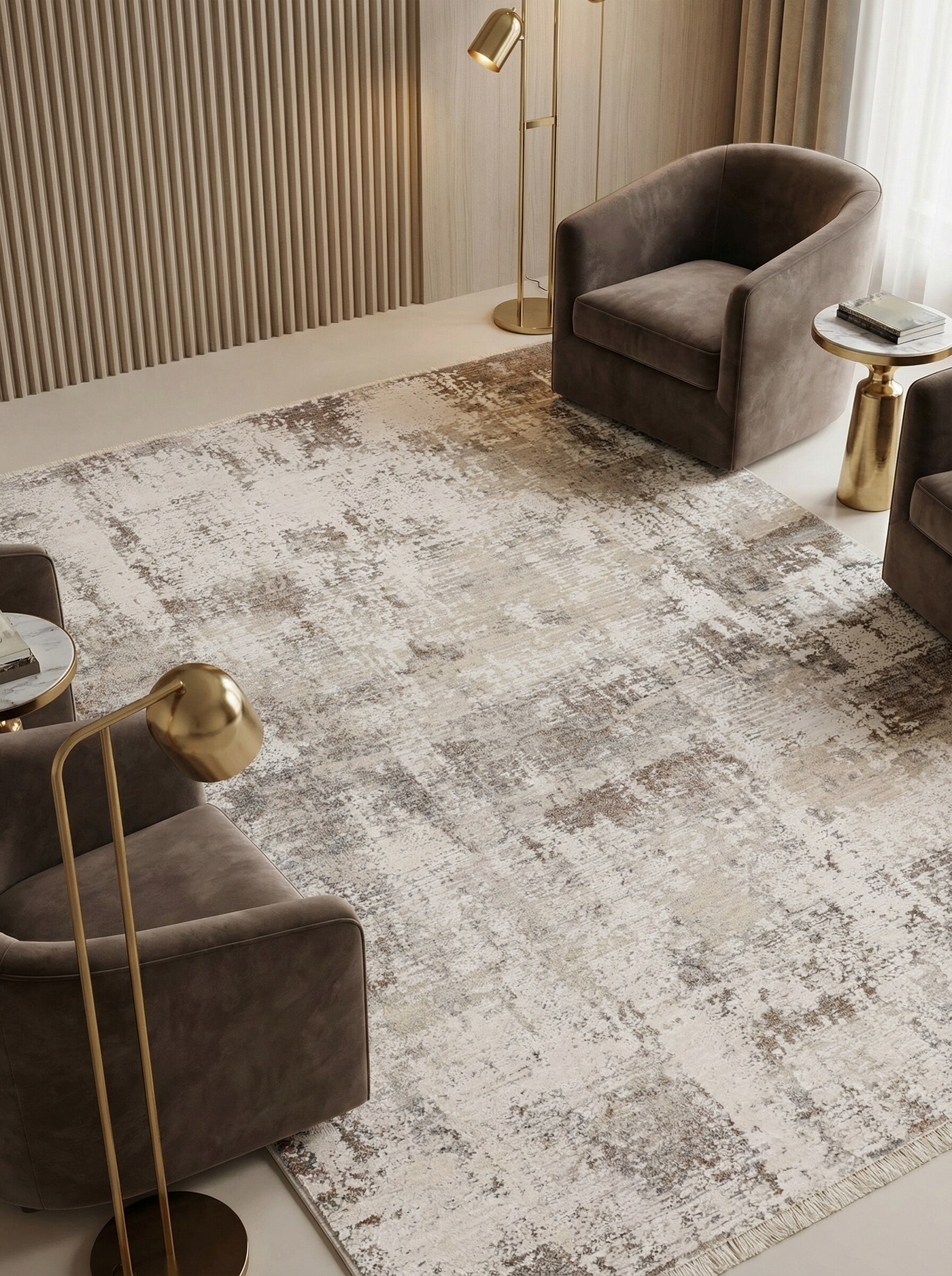Teppich SIENA-Arbia, abstrakt, Beige, 120 x 180 cm - Bild 1