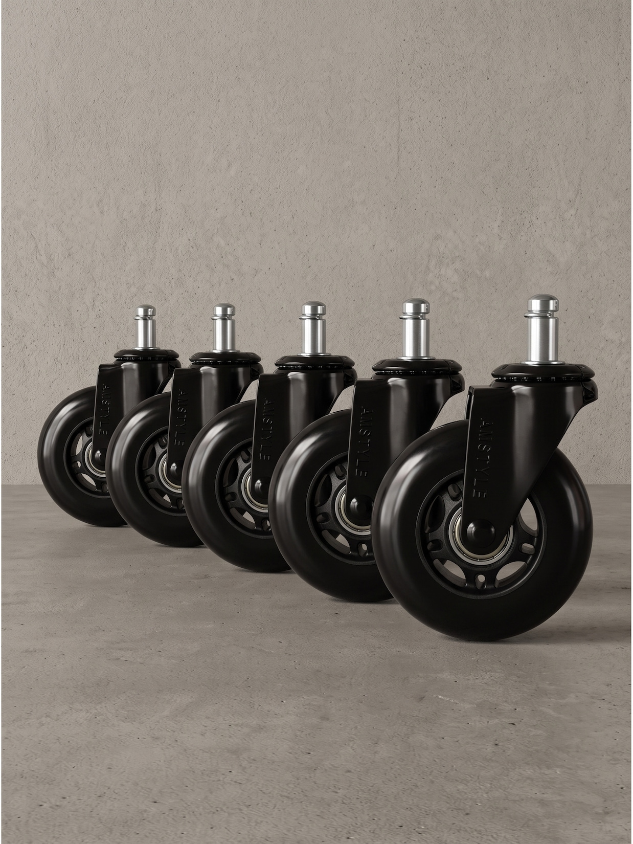Universalrollen Schwarz 3,3x7,5x9,7 cm - CALPE Kadima Design