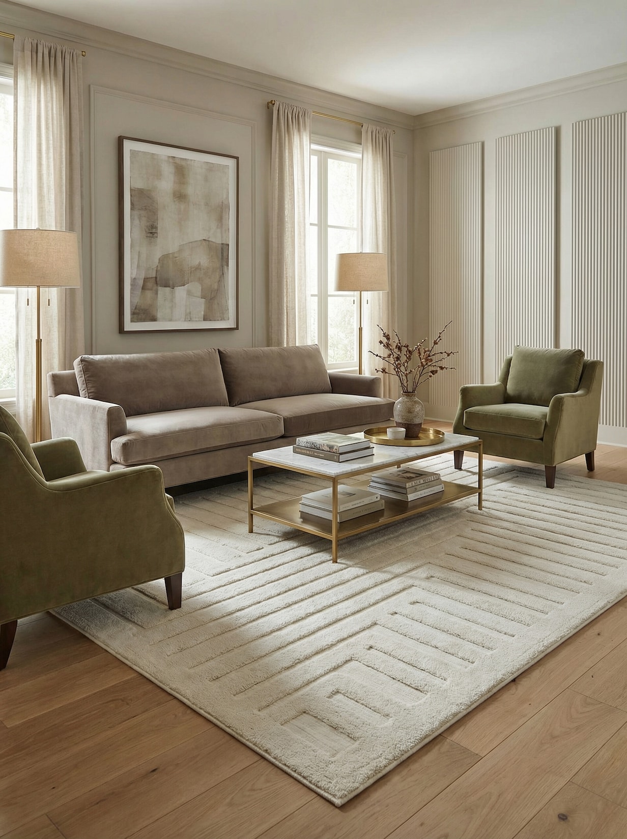 Teppich EDEN-Lazonby, geometrisch, Elfenbein, 160 x 230 cm