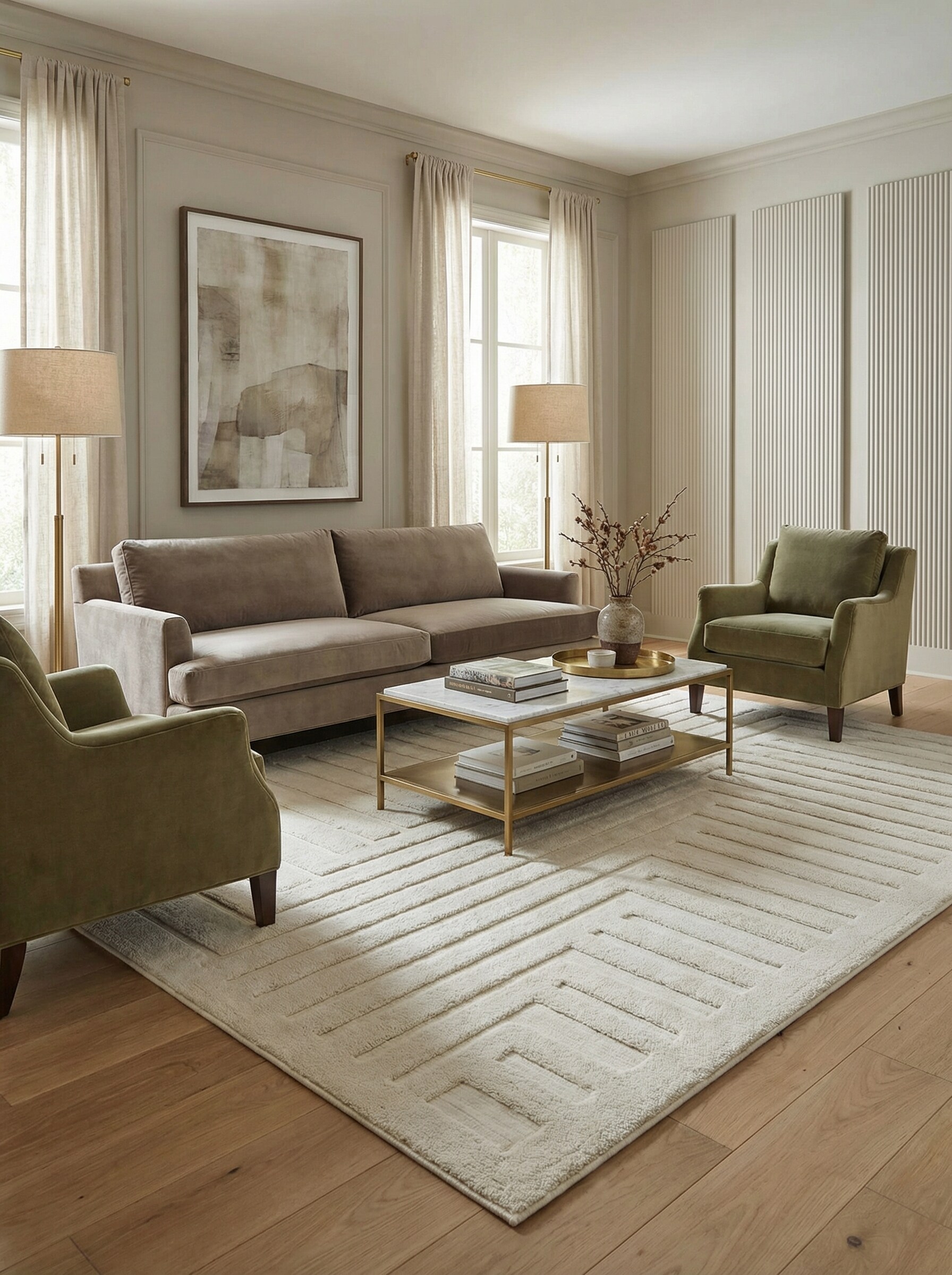 Teppich EDEN-Lazonby, geometrisch, Elfenbein, 200 x 290 cm - Bild 1