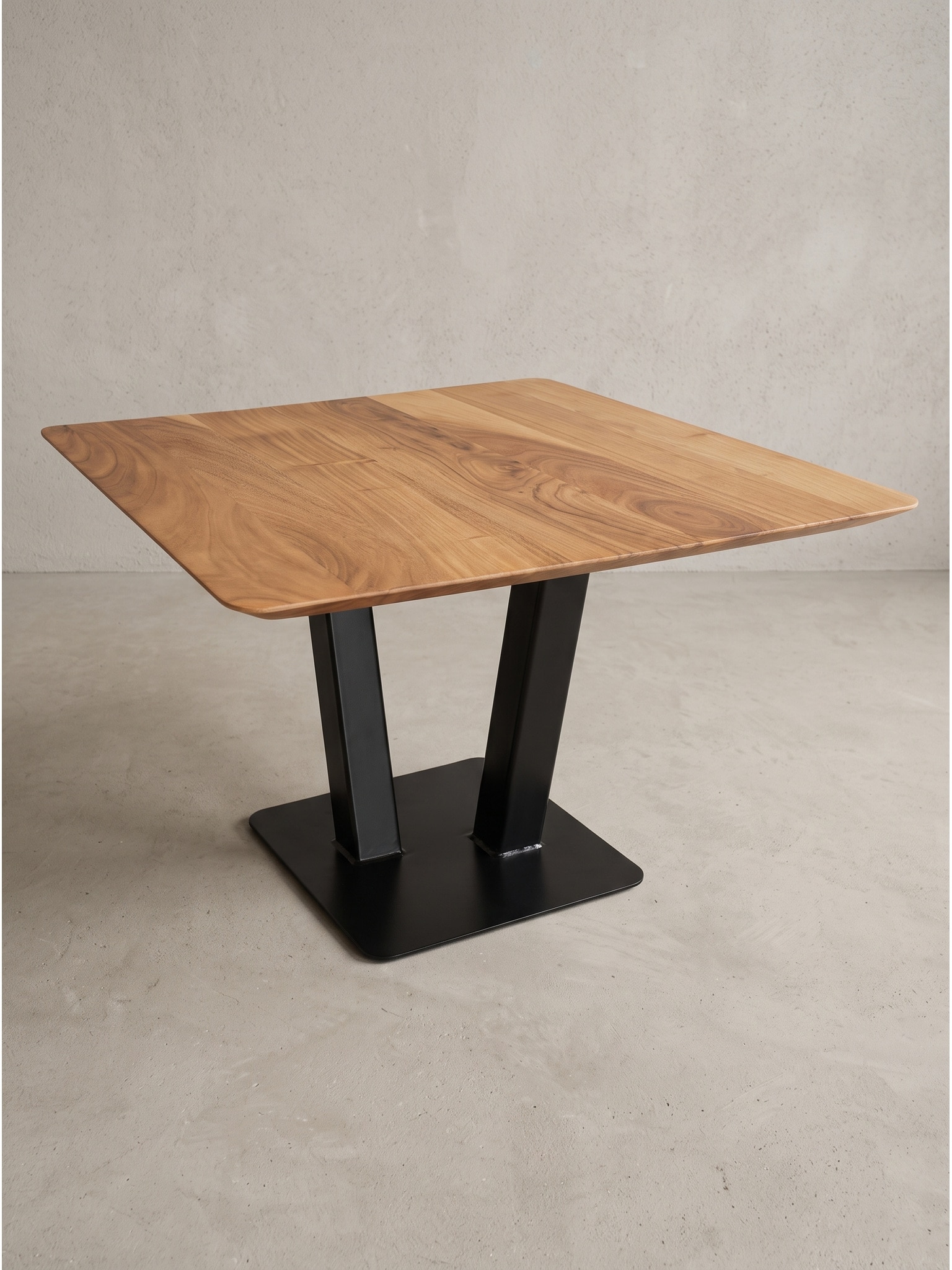 Couchtisch Akazie Massivholz Akazie-Schwarz 60x60x40 cm | Kadima - Bild 1