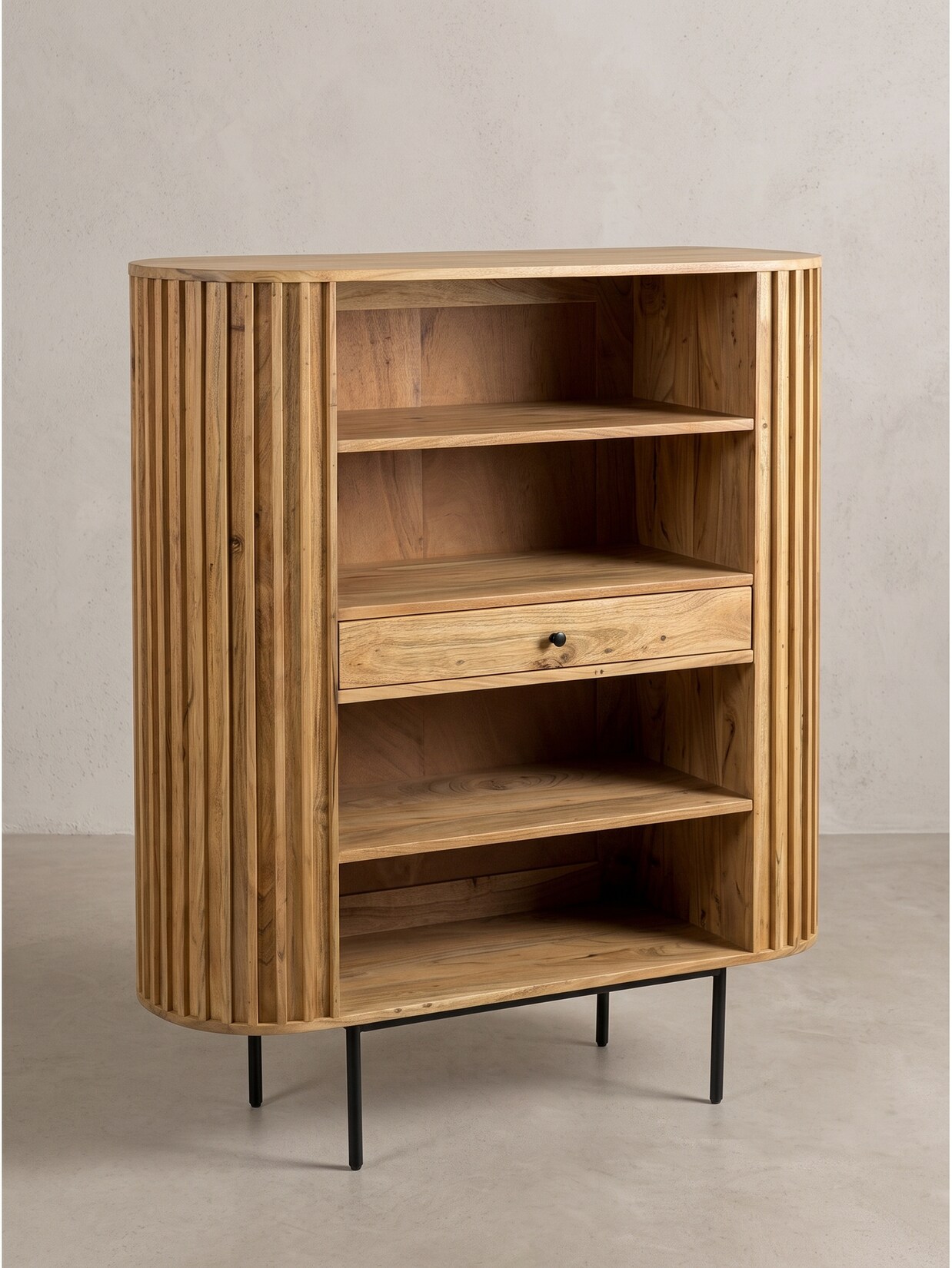Bücherregal Akazie Massivholz 105x40x122 cm - MELA Kadima
